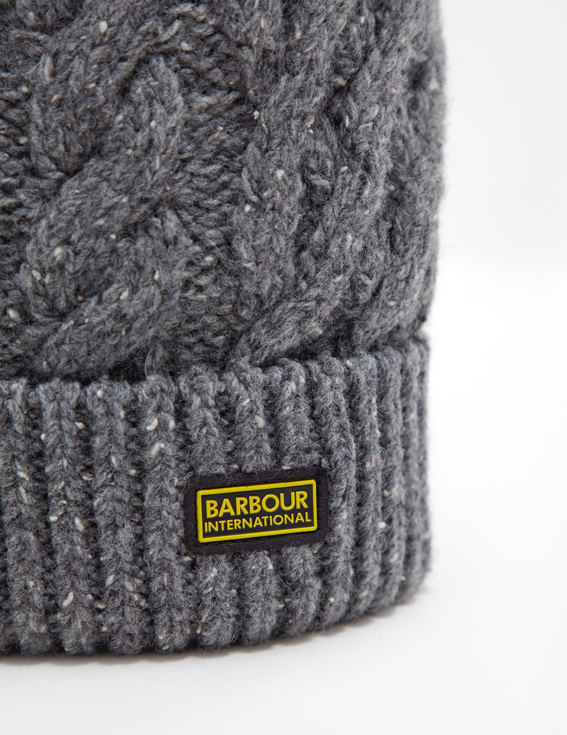 black barbour bobble hat