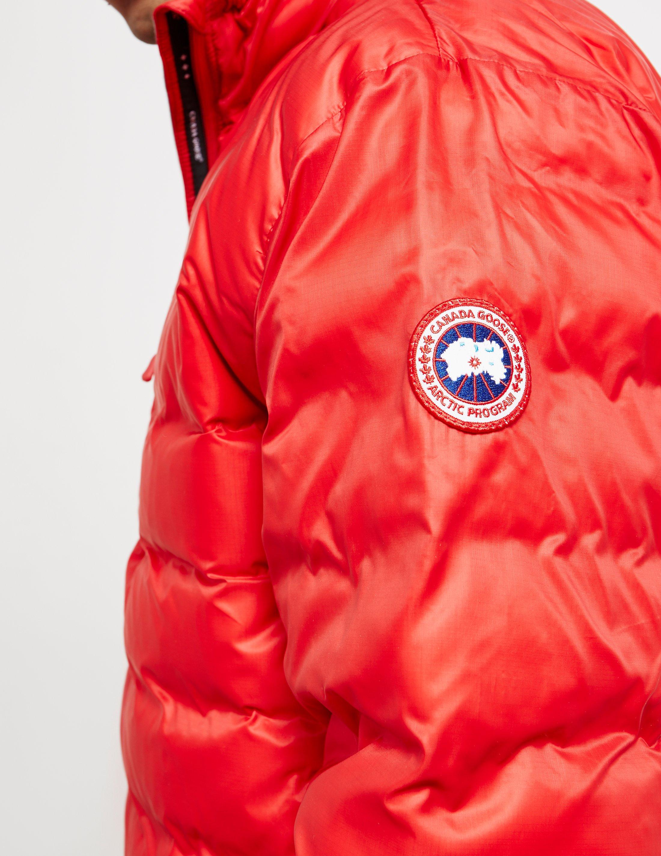 canada goose lodge jacket red