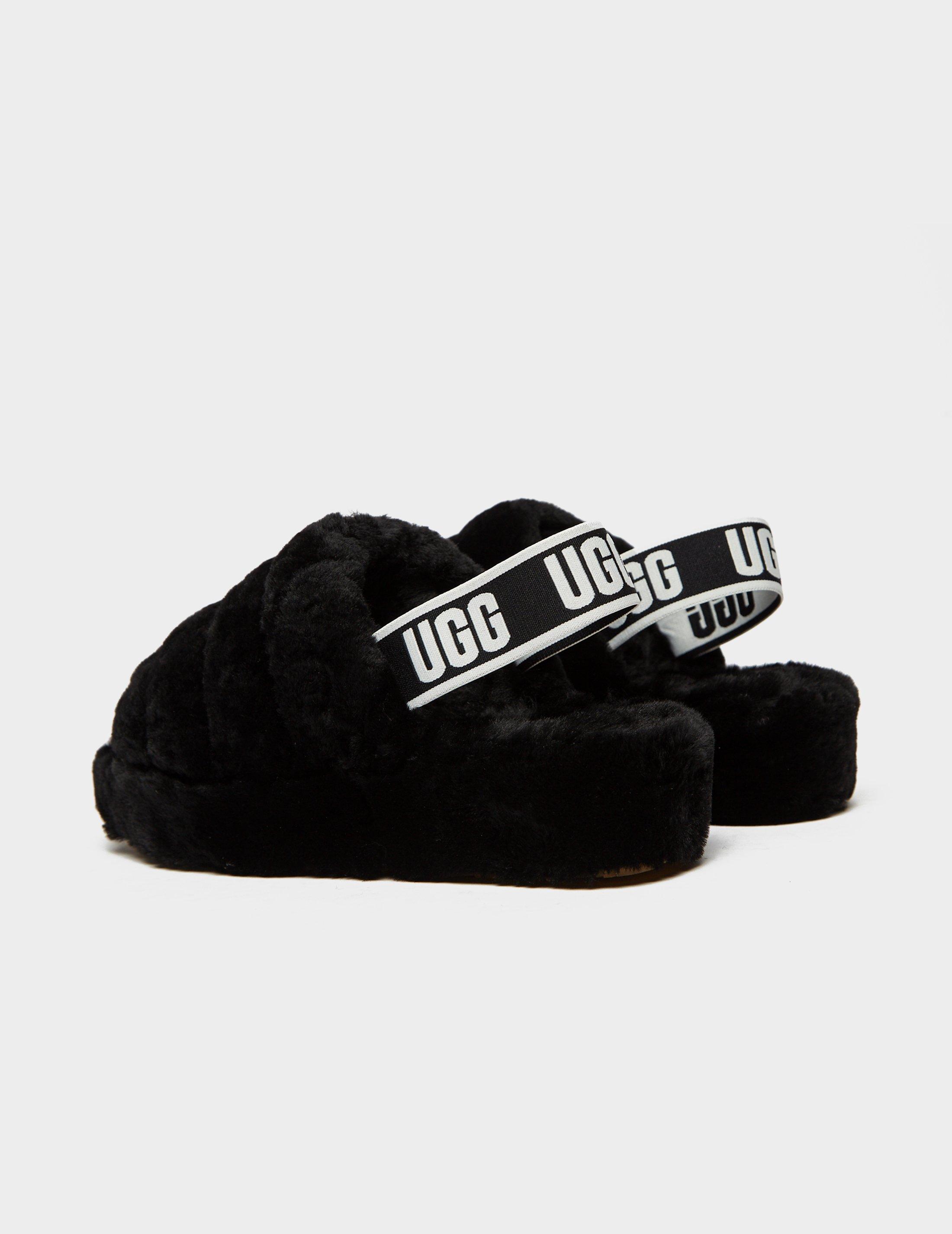 ugg fluff slides black