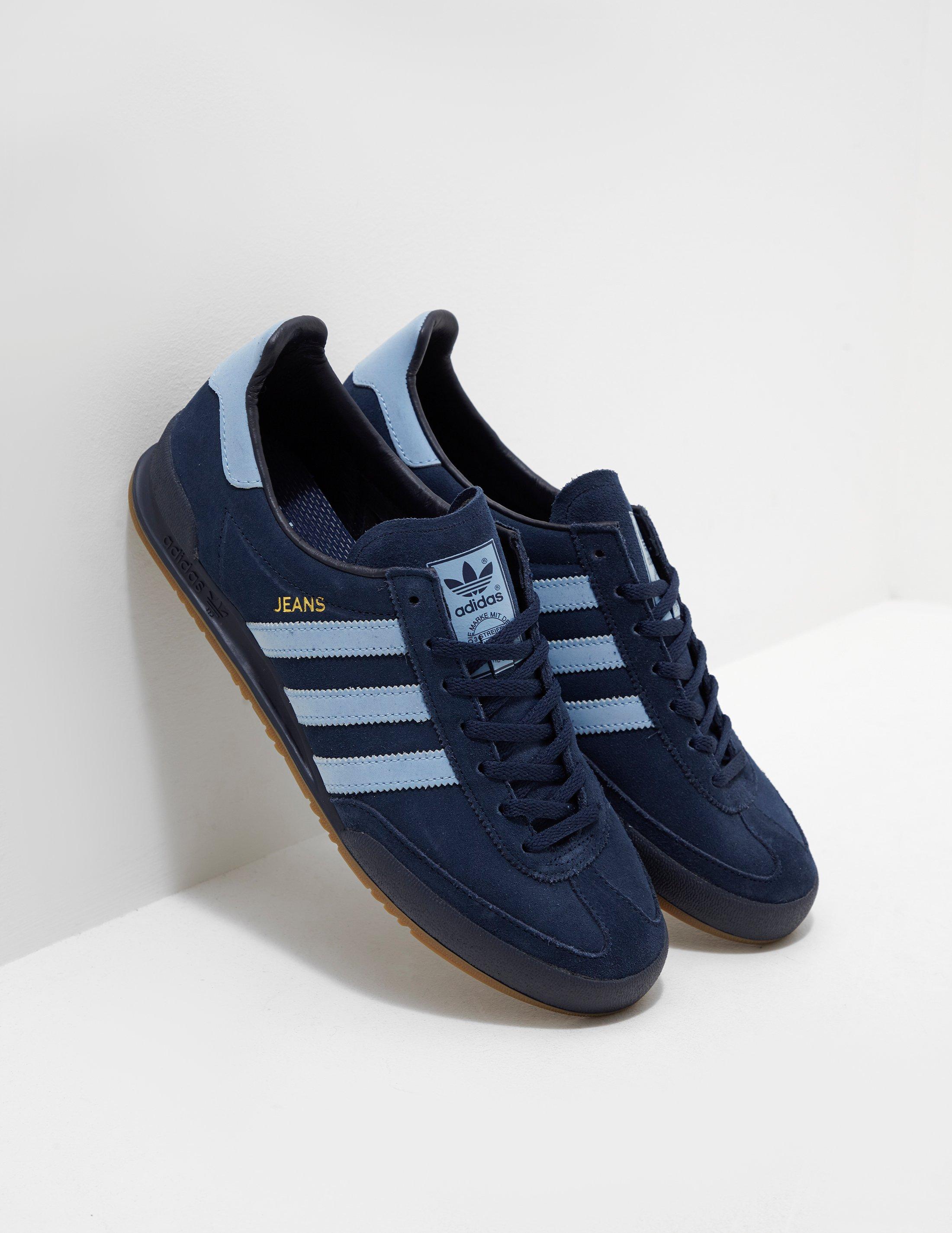 adidas navy jeans trainers
