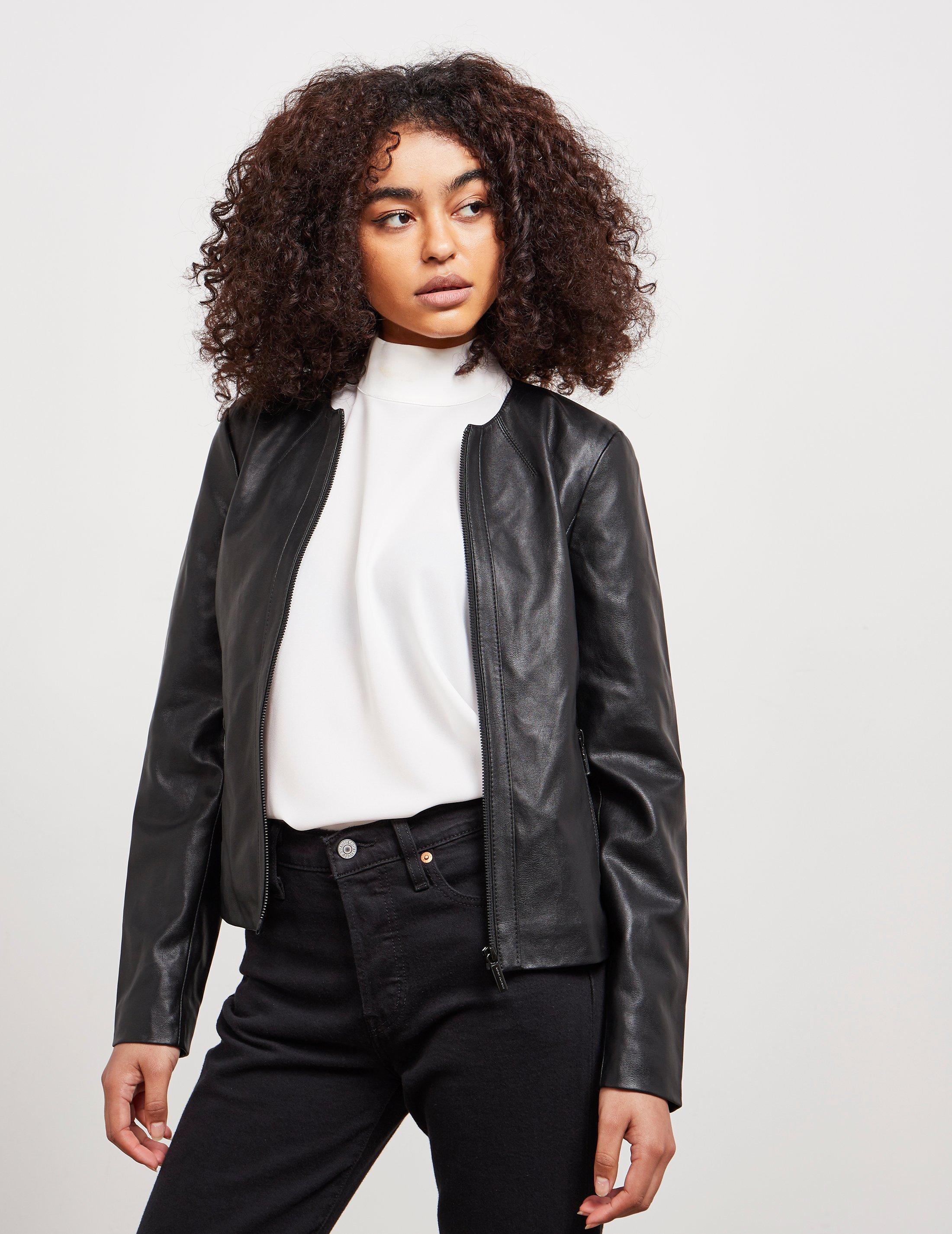 armani exchange faux leather jacket