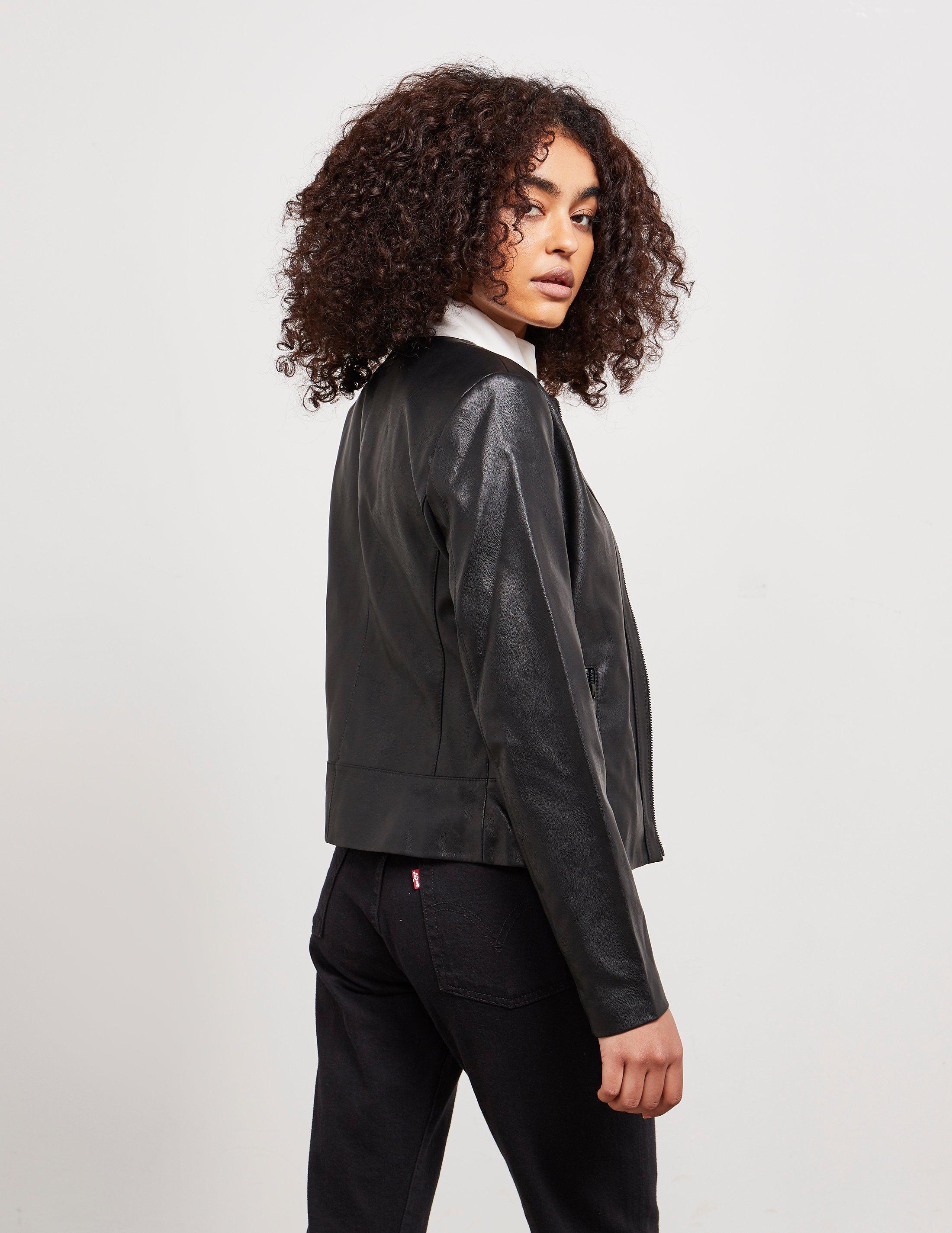 armani exchange faux leather jacket