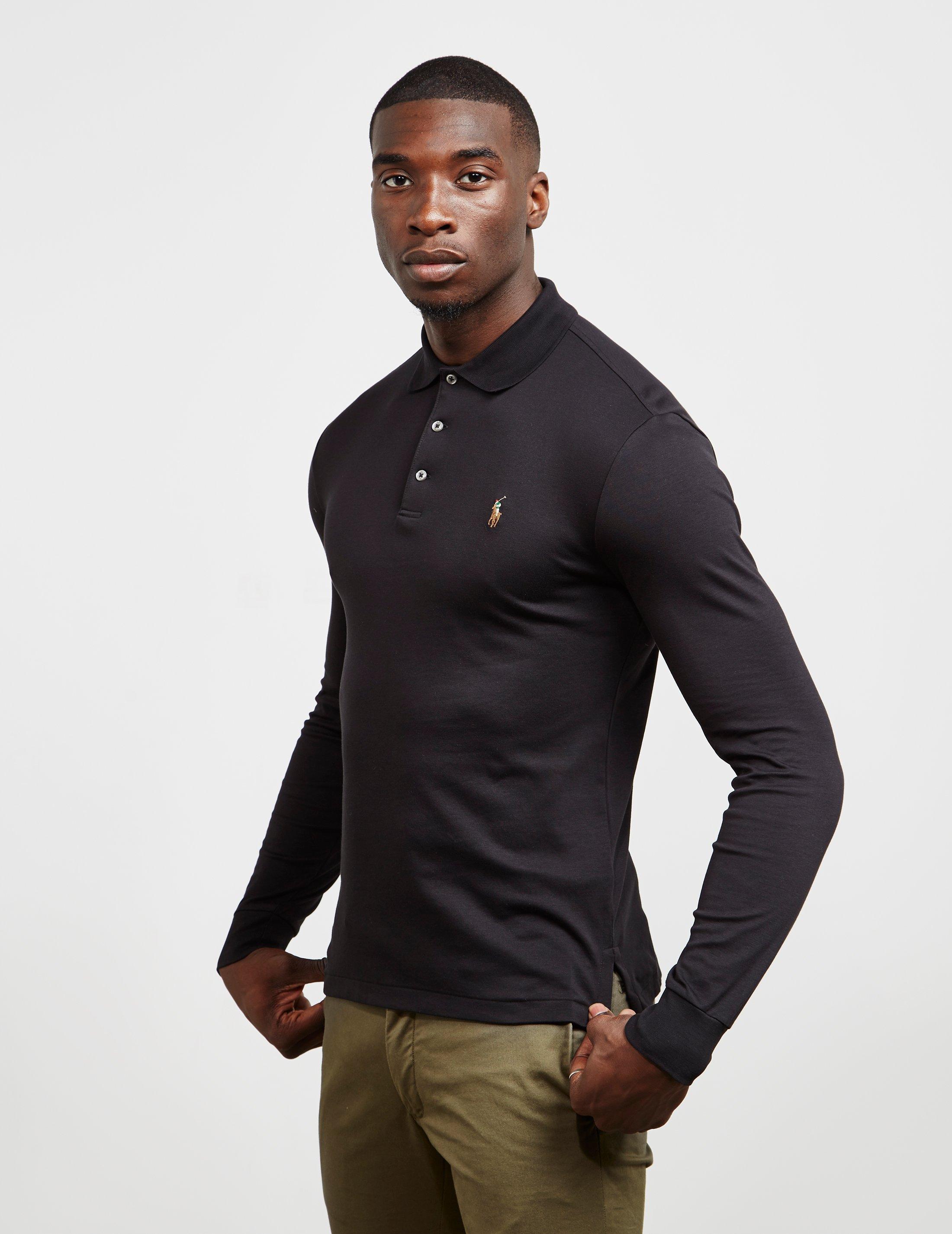 polo ralph lauren stretch long sleeve polo shirt