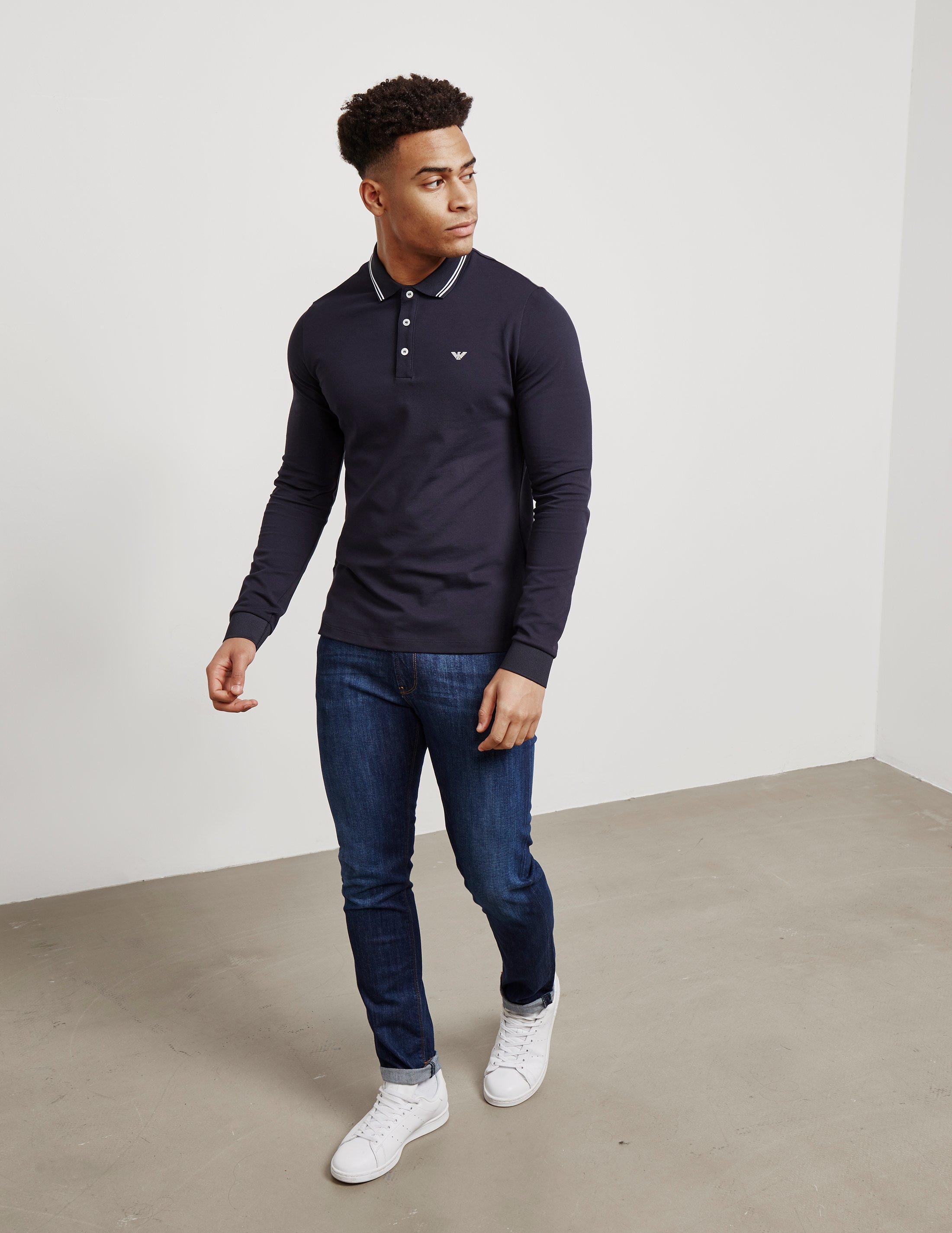 emporio armani long sleeve polo