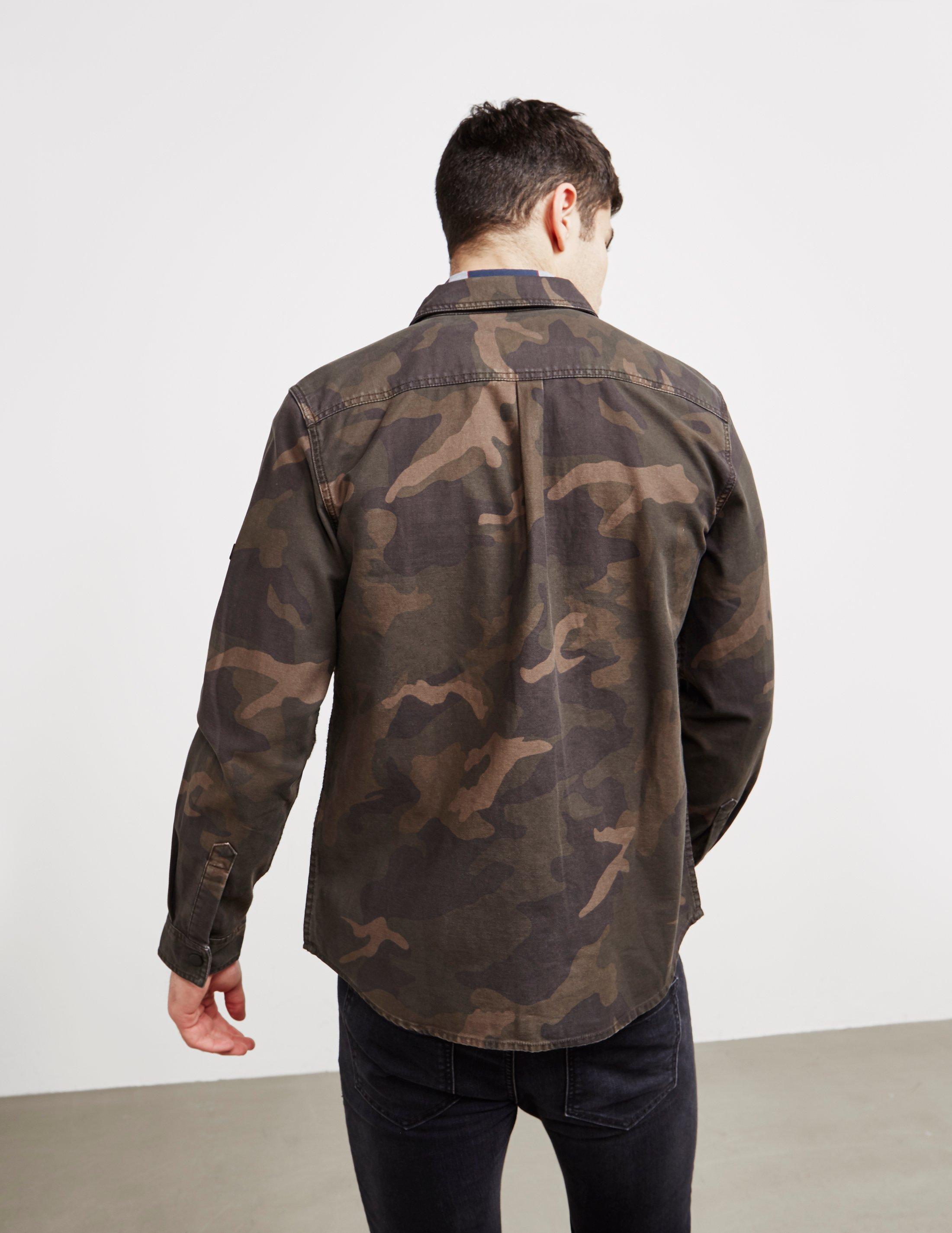 barbour international camo overshirt