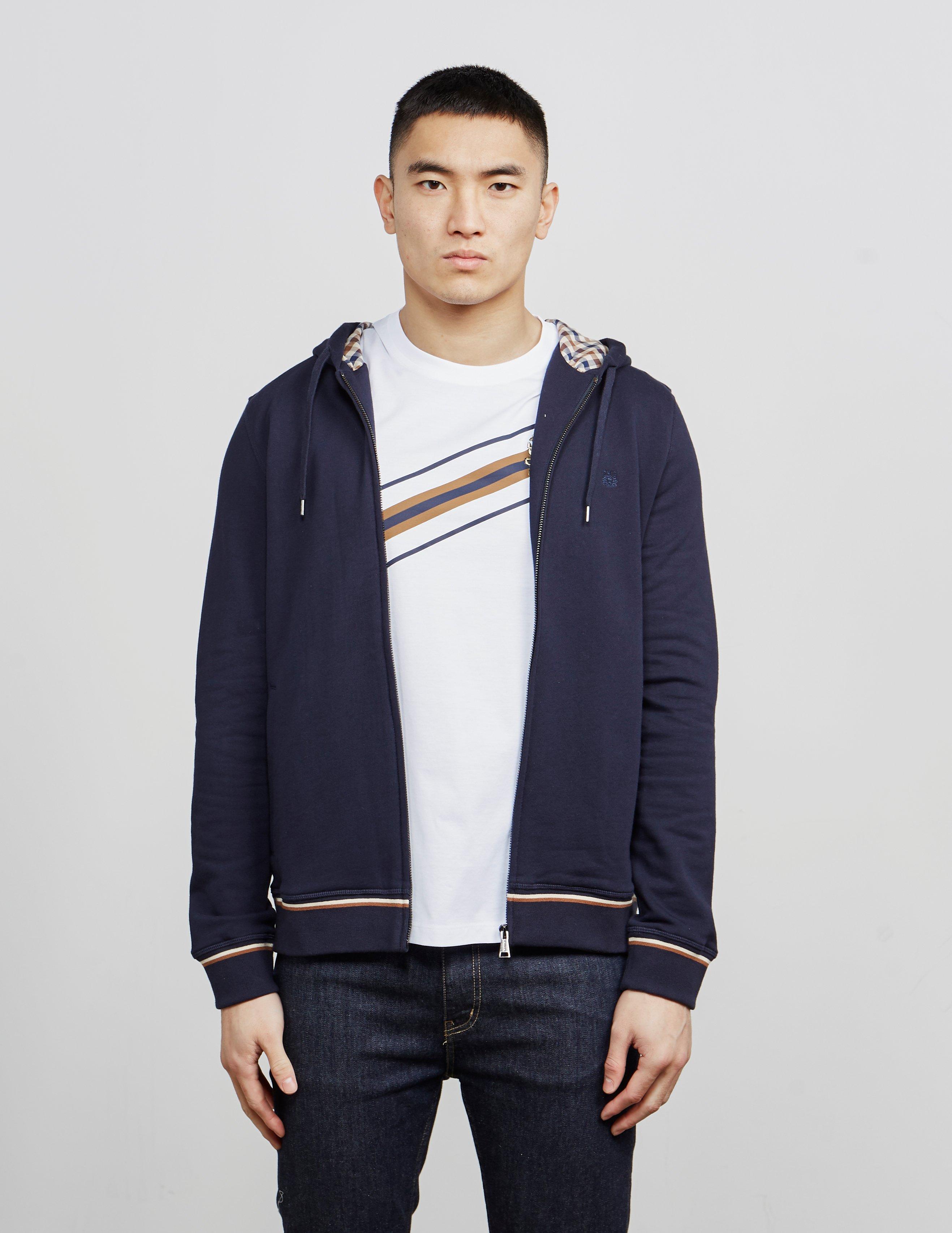 aquascutum hoodie navy