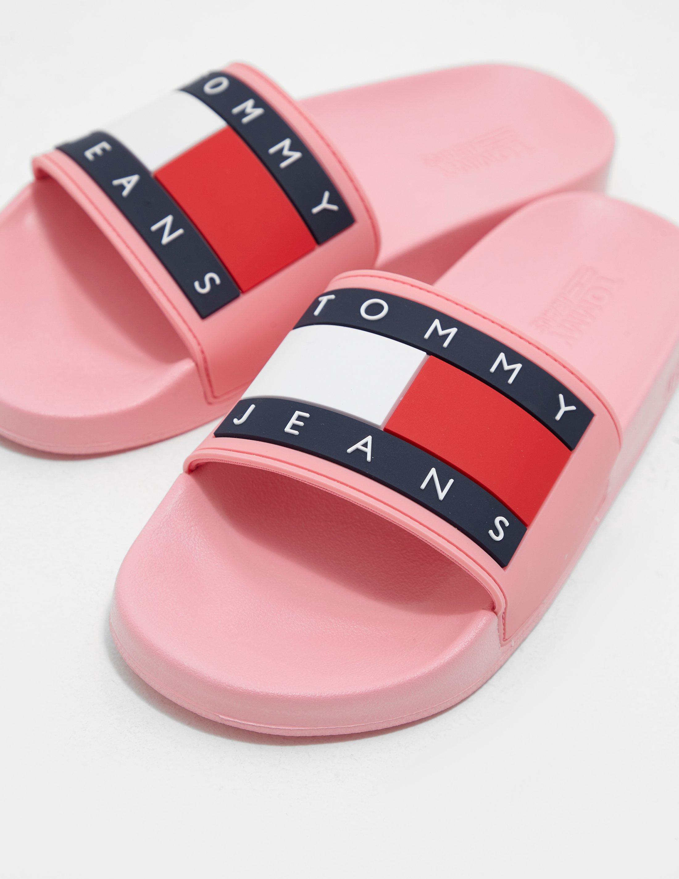 tommy jeans flag slides women's