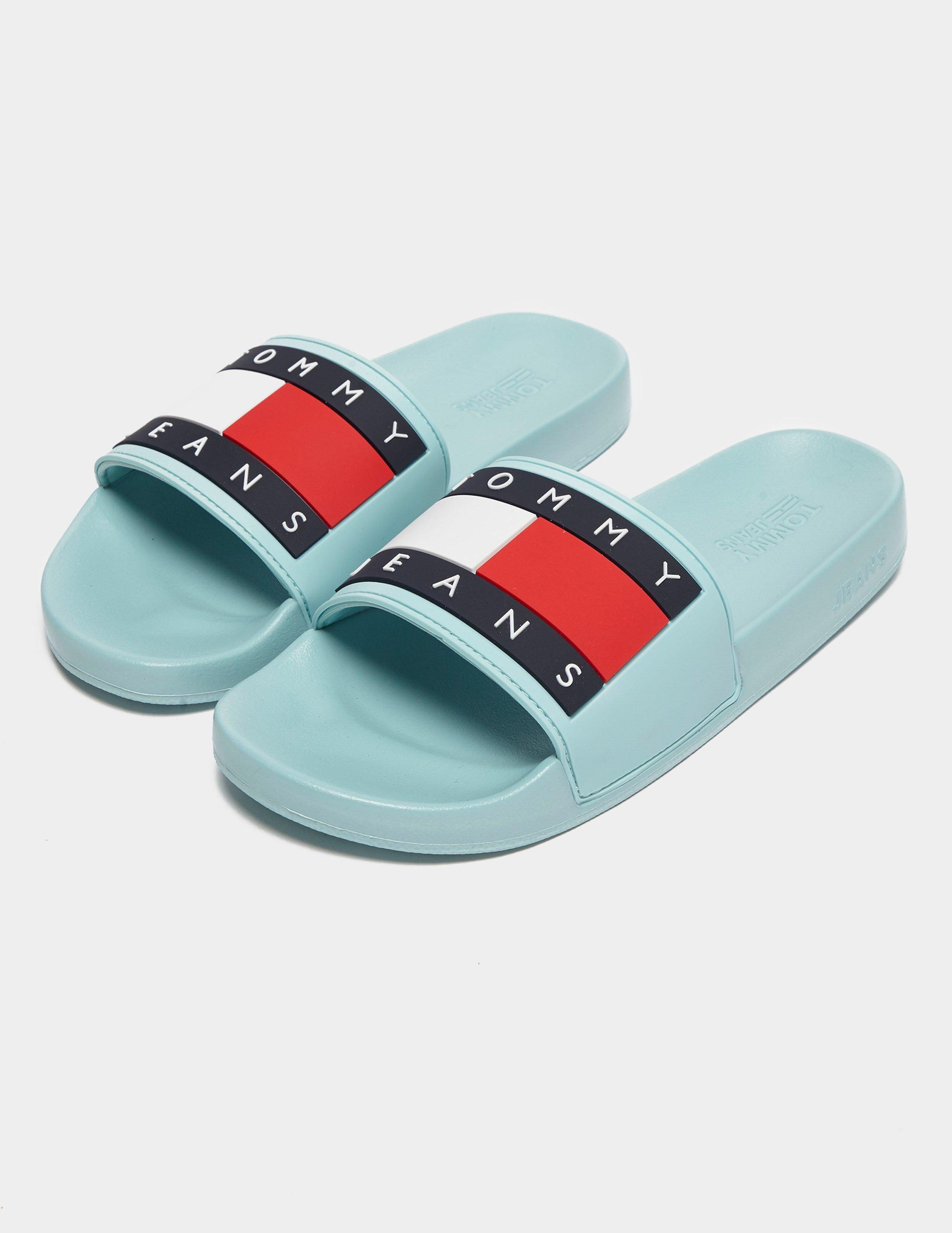 tommy jeans flag slides women's