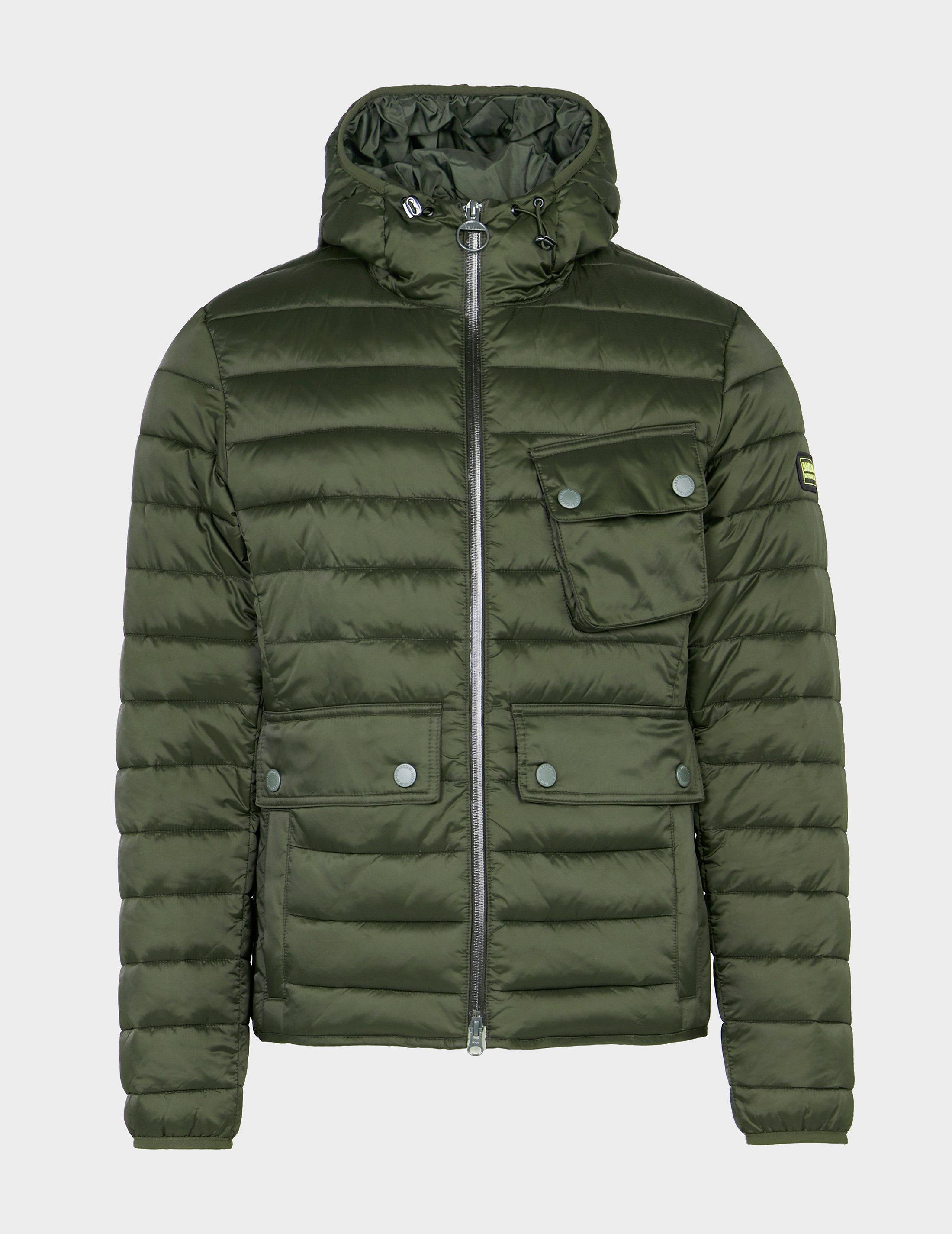 barbour international ouston hooded padded jacket
