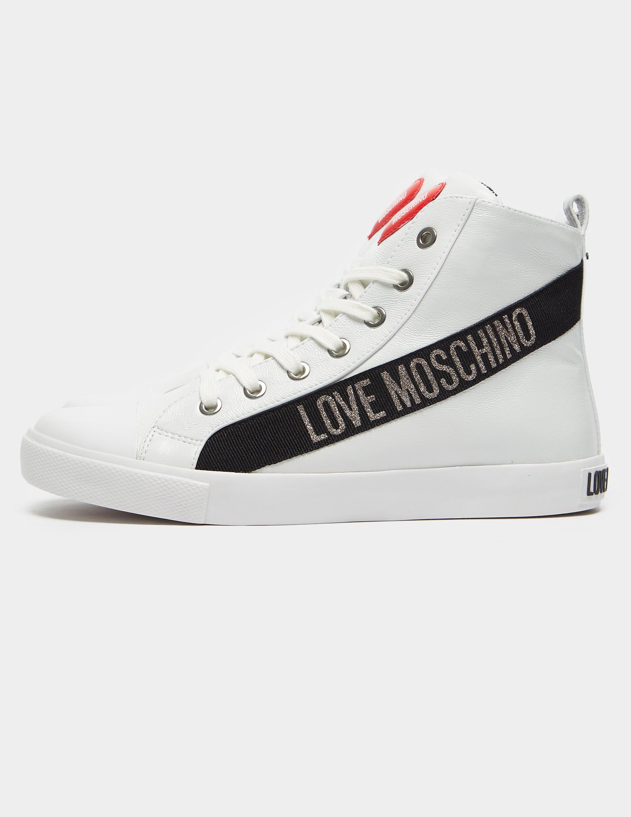 love moschino high top sneakers