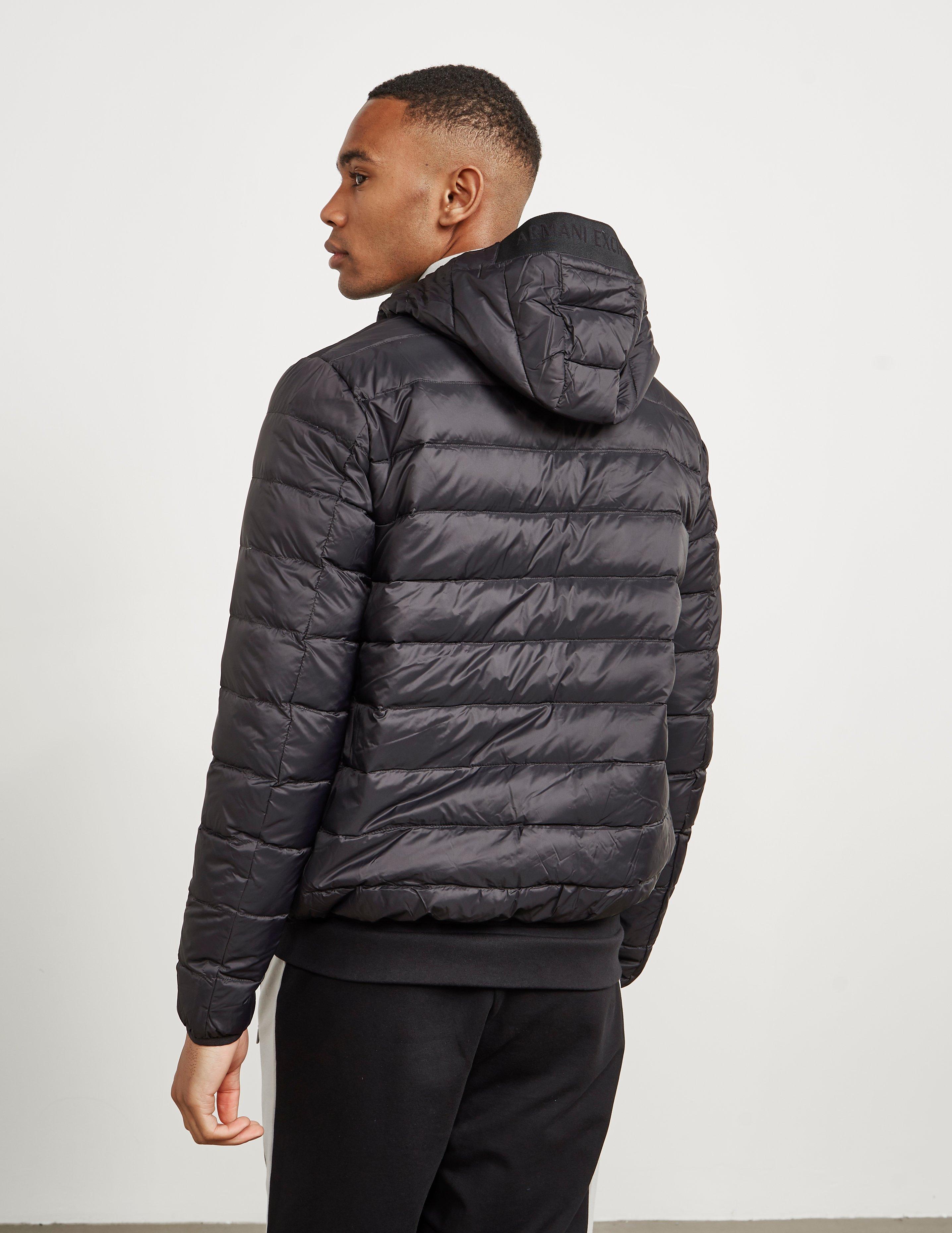 armani exchange hooded down jacket