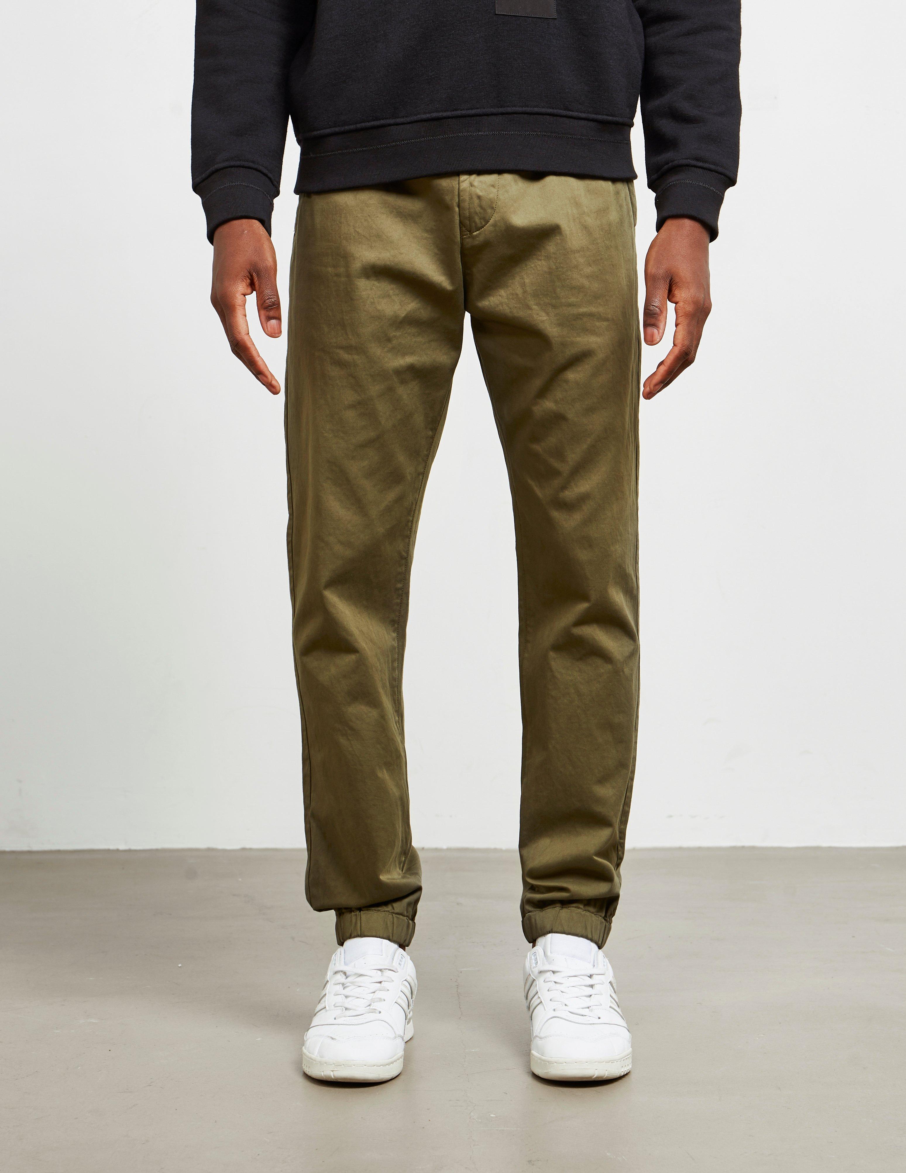 stone island elasticated cuff chino trousers
