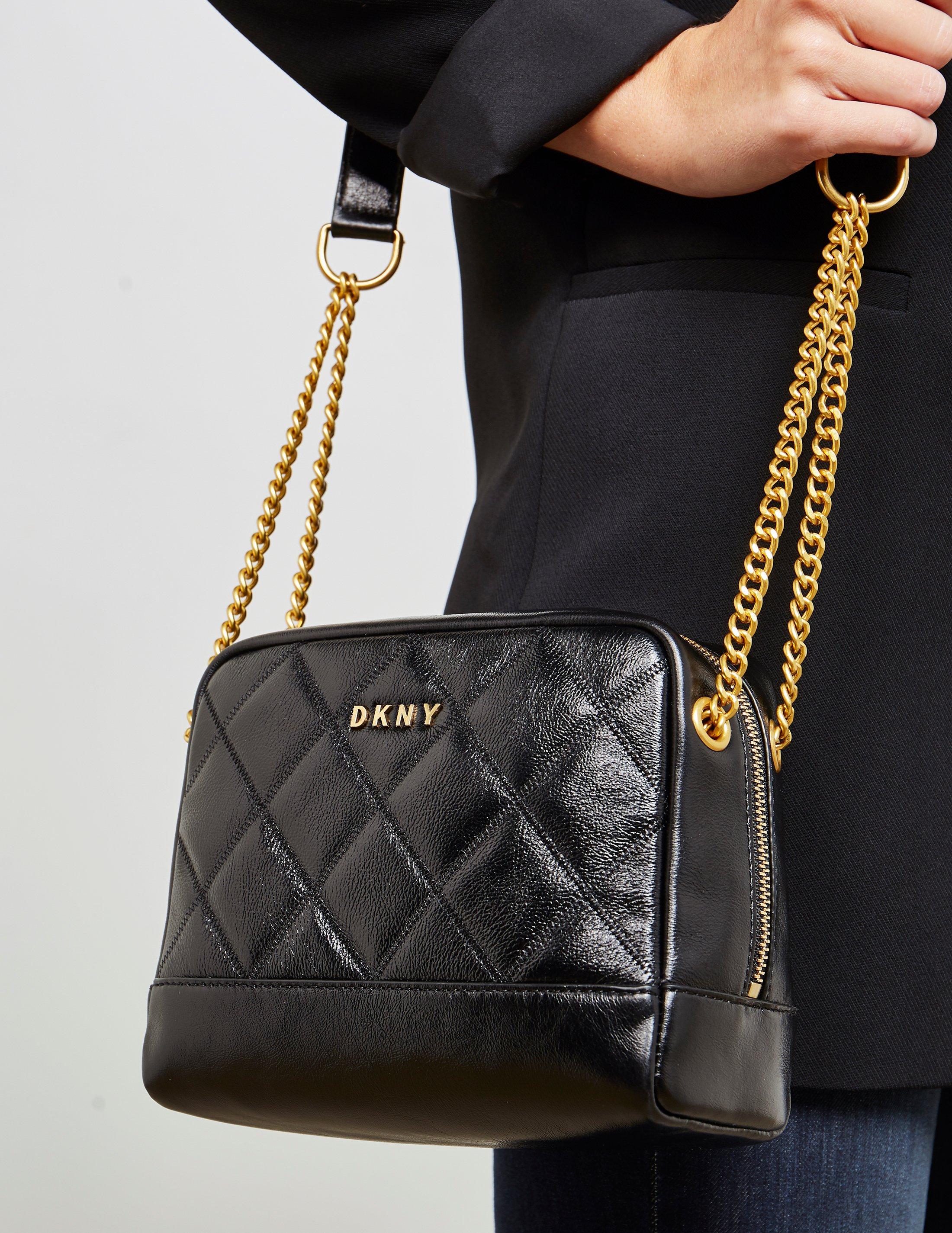 dkny black chain bag