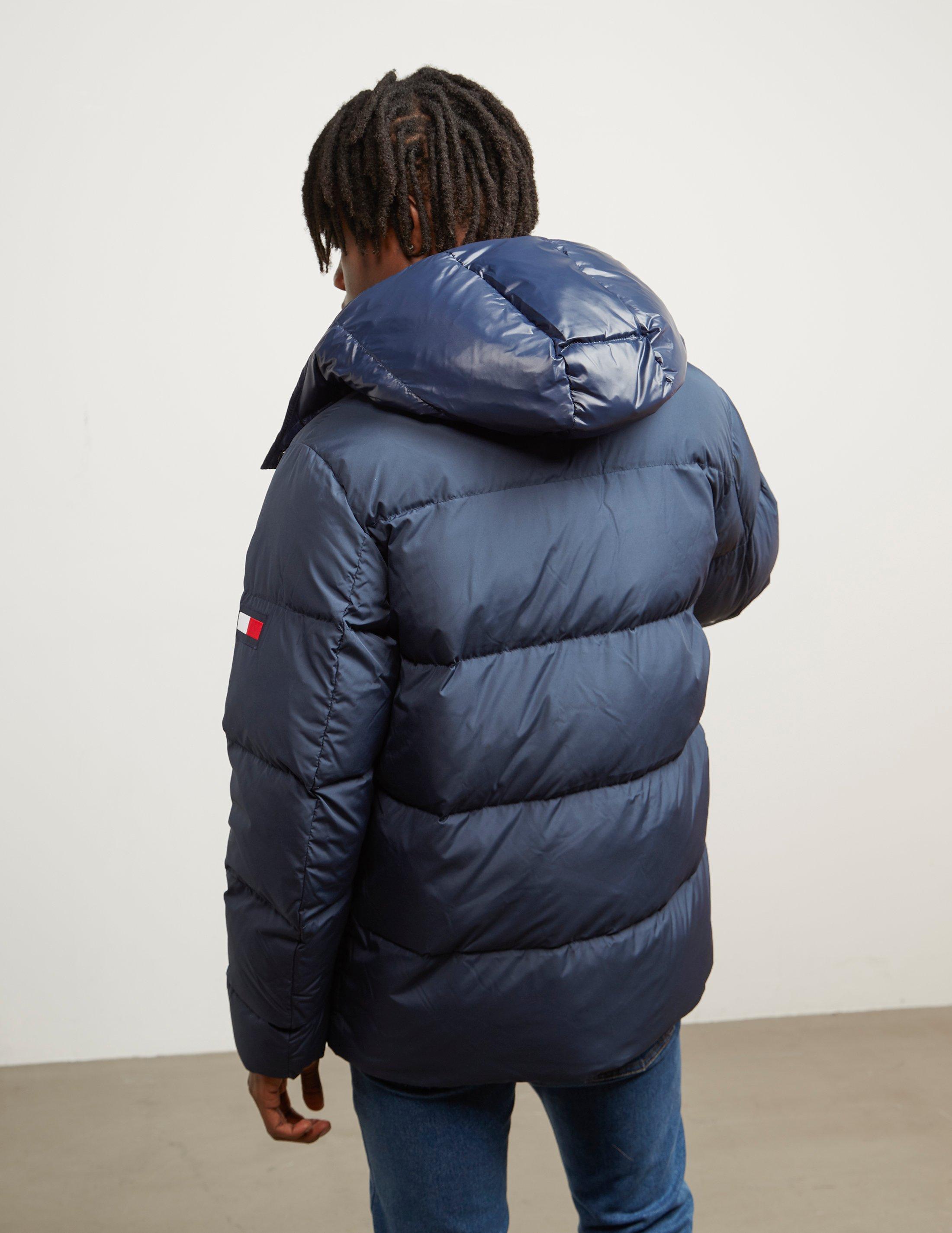 tommy hilfiger hooded down bomber jacket