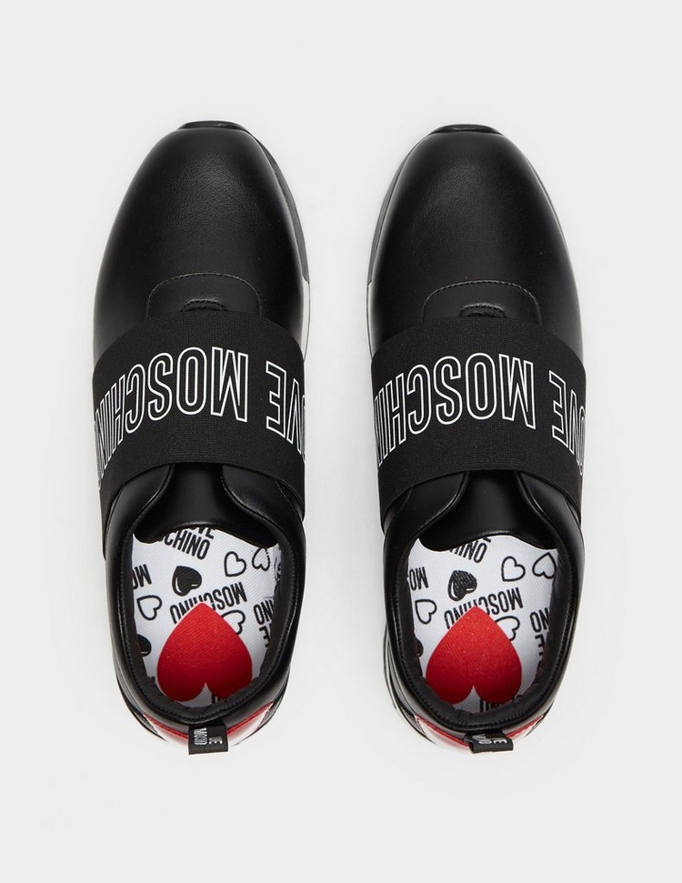 love moschino embellished trainer in black