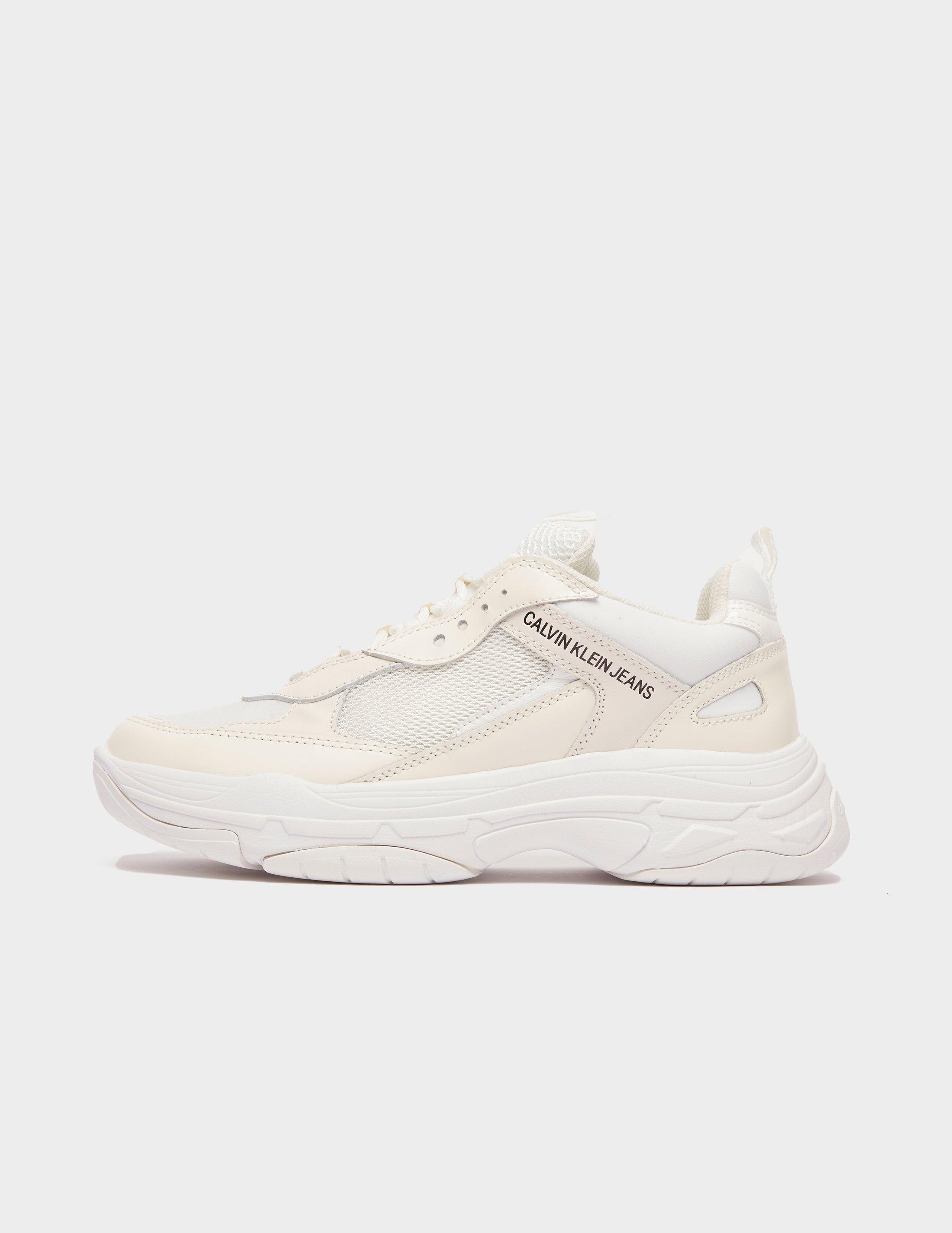 calvin klein jeans white trainers