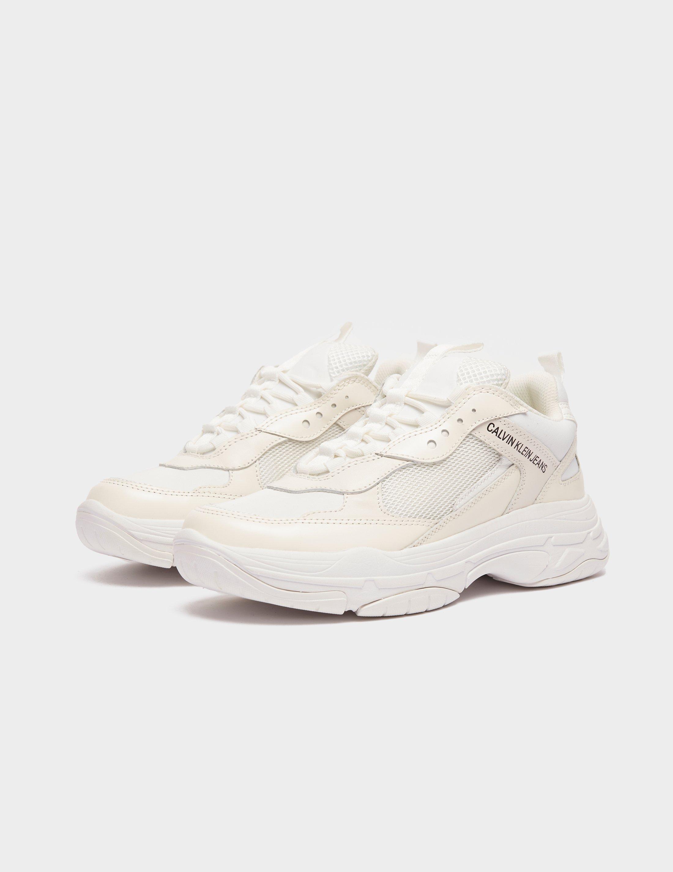 calvin klein white chunky trainers womens