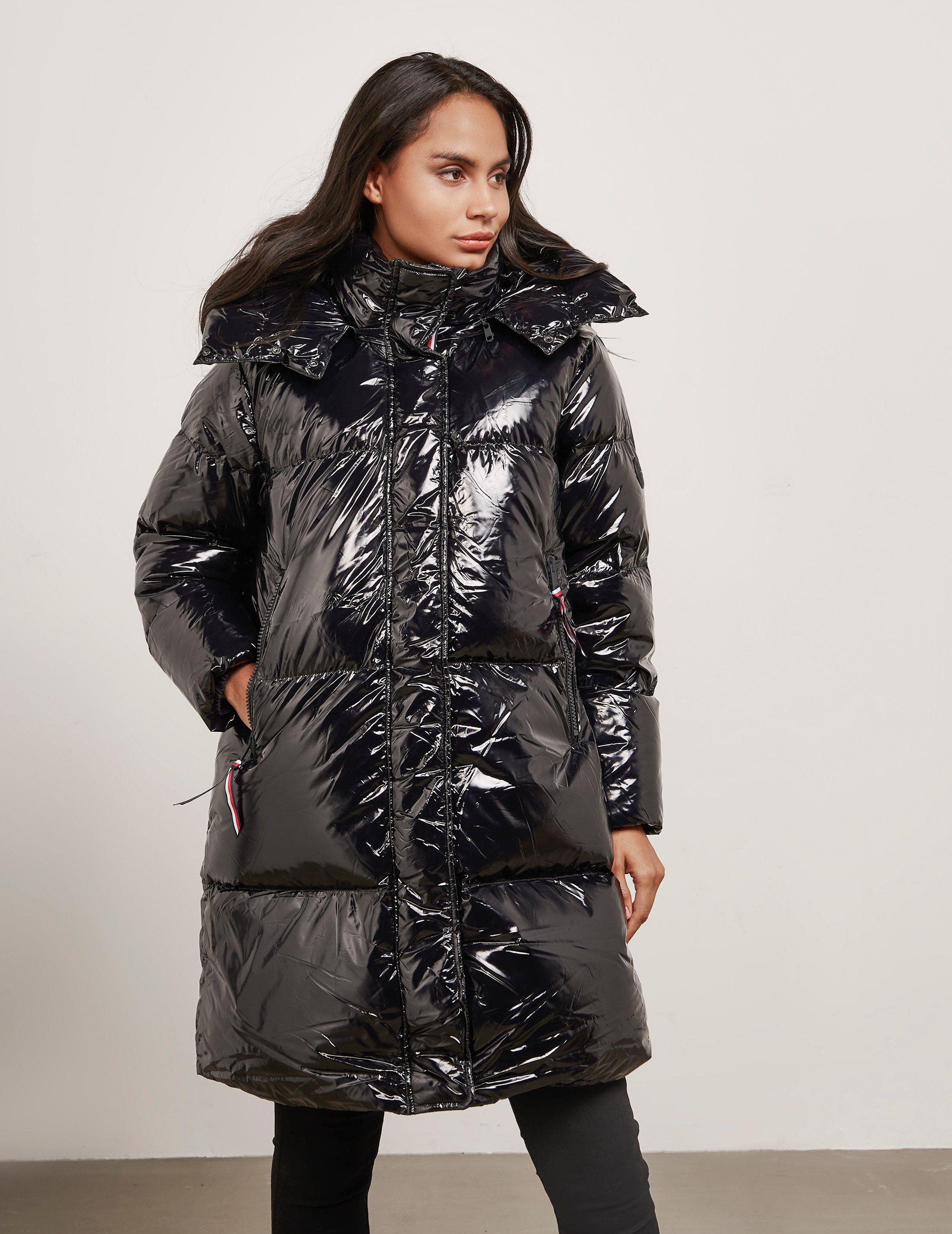 tommy hilfiger long gloss puffer