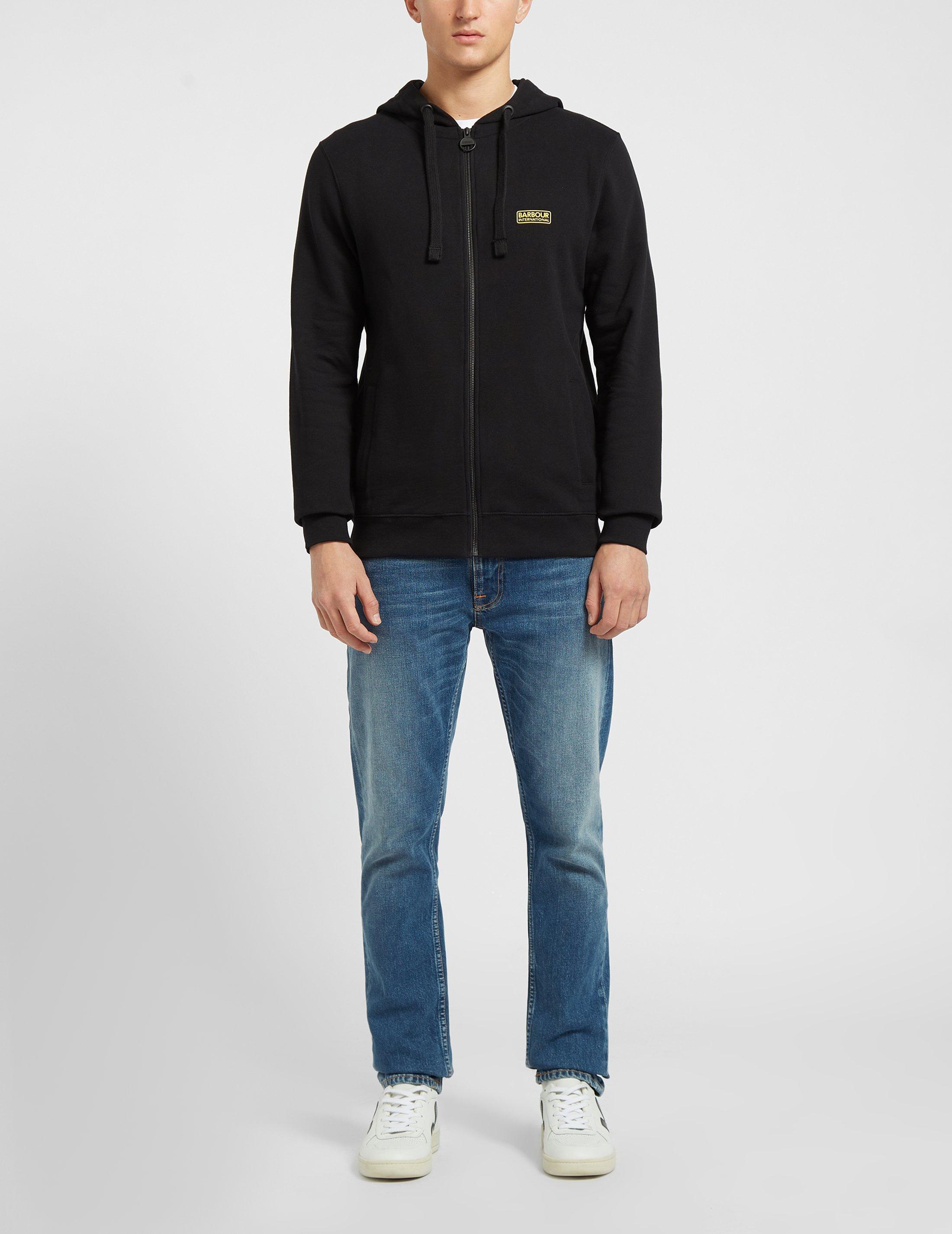 barbour zip hoodie