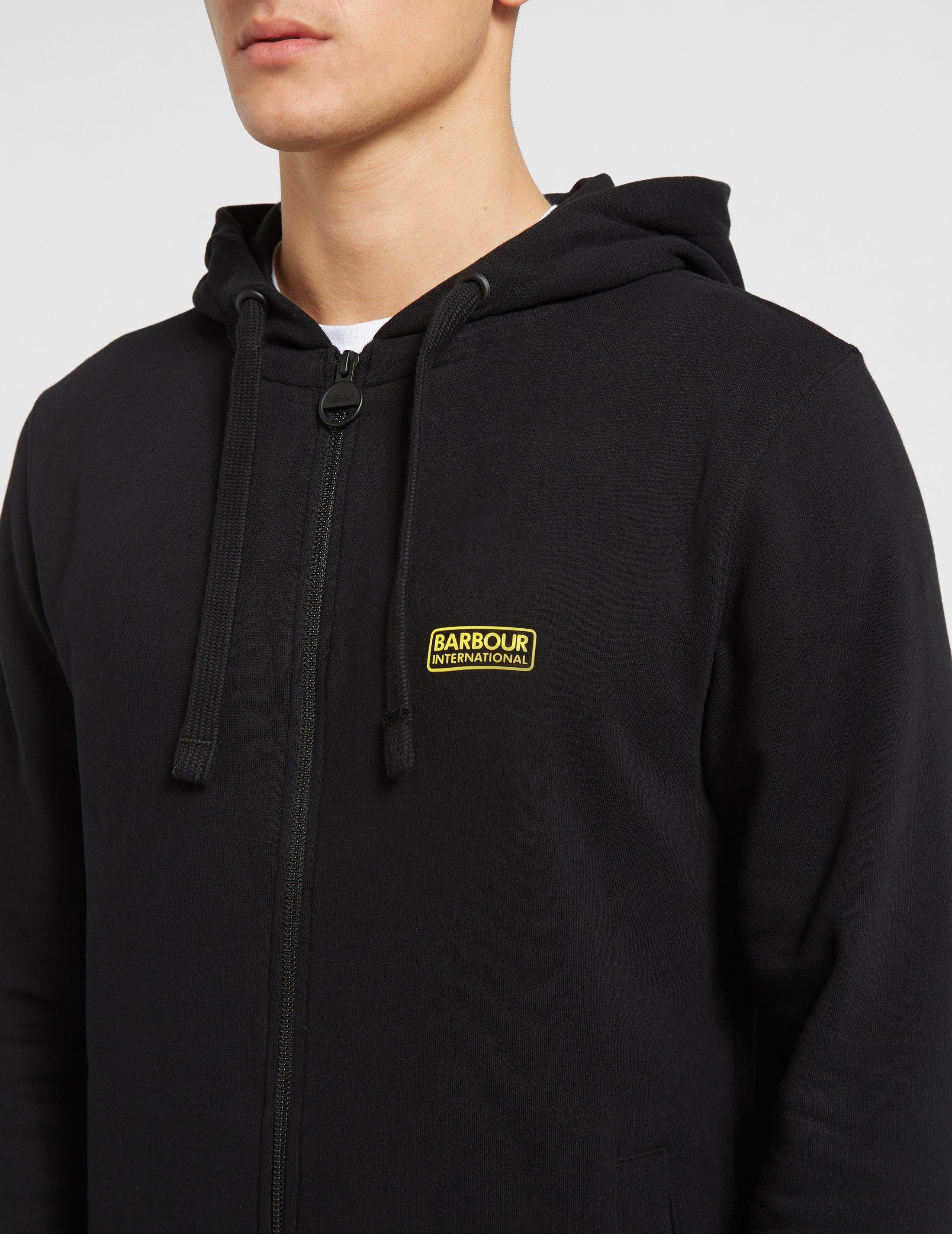 barbour zip hoodie