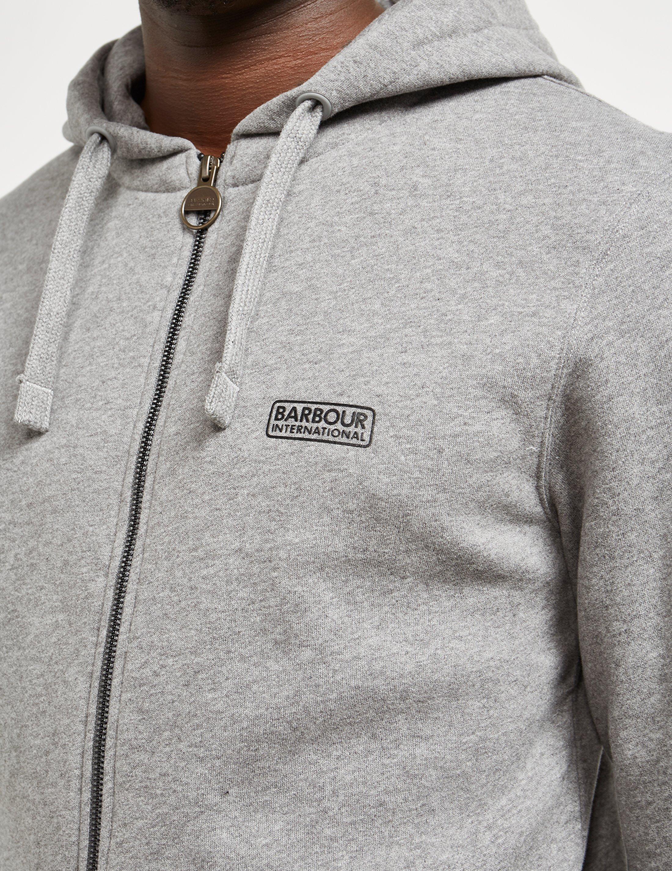 barbour zip hoodie