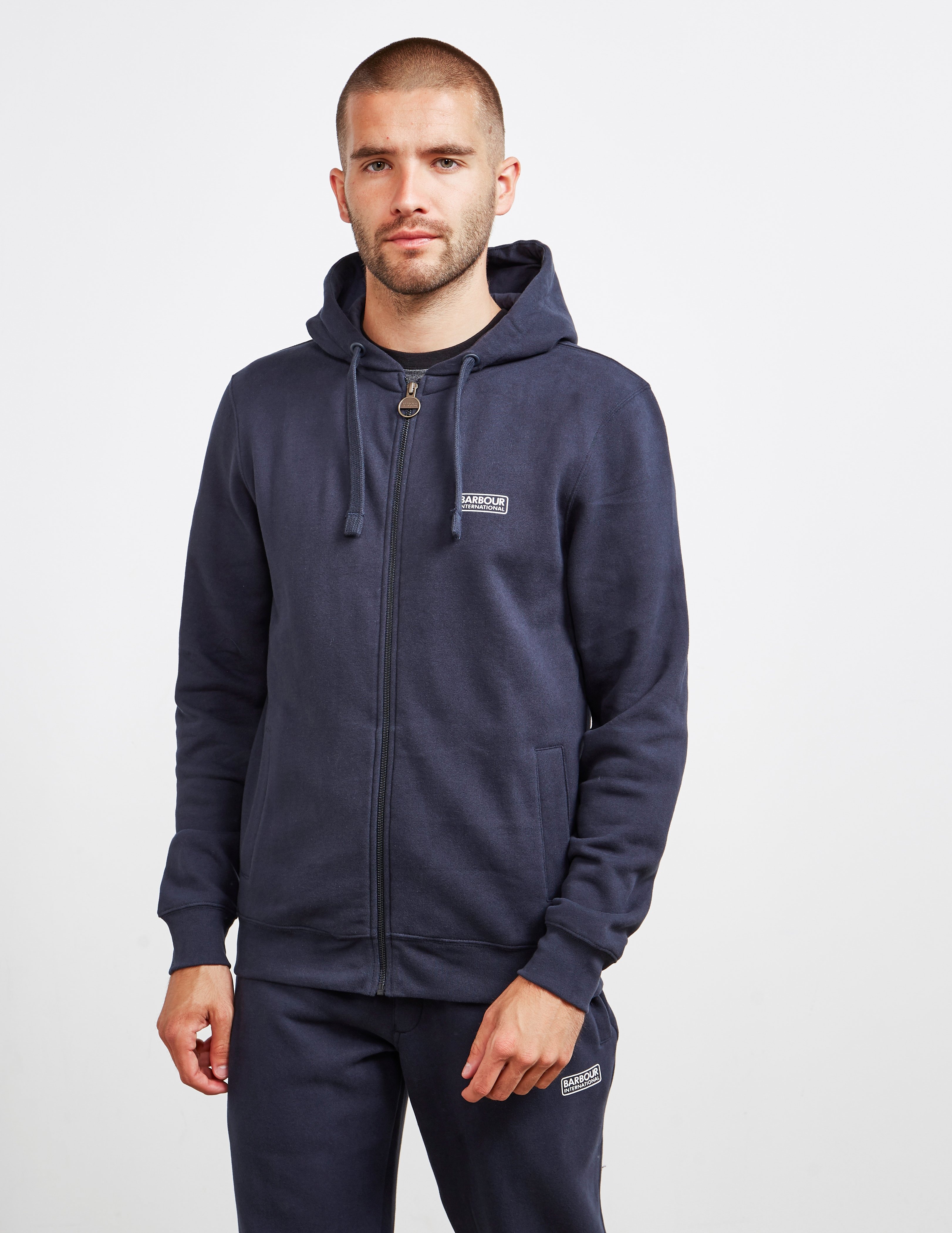 Barbour International Essential Full Zip Hoodie Tessuti