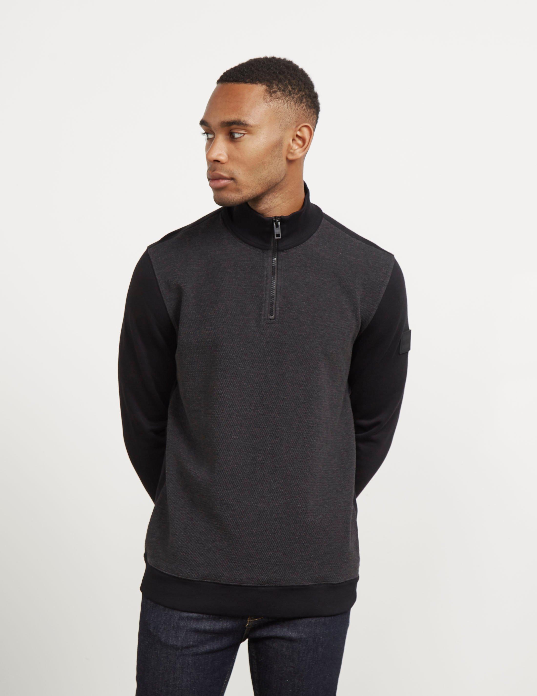 boss half zip sweatshirt