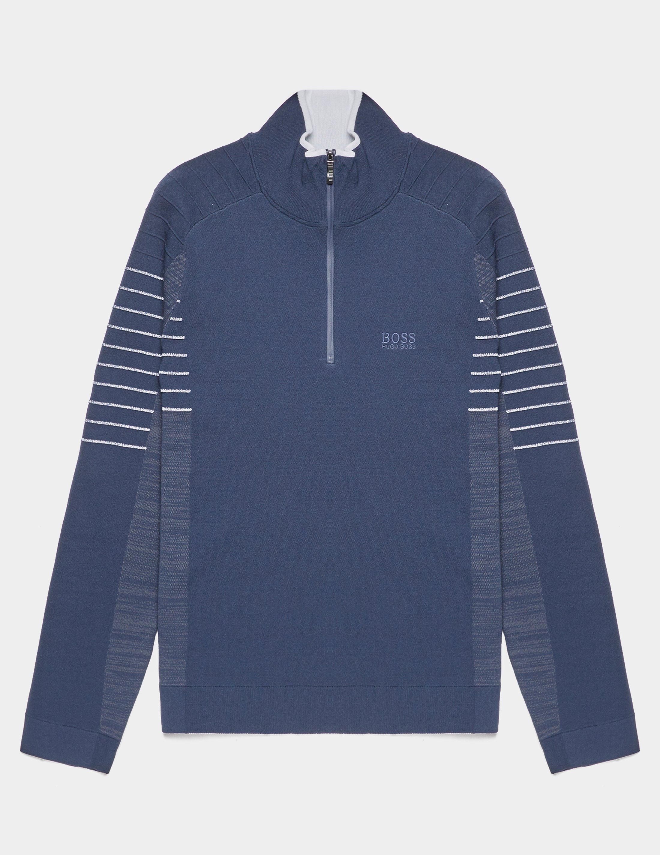 boss half zip sweater