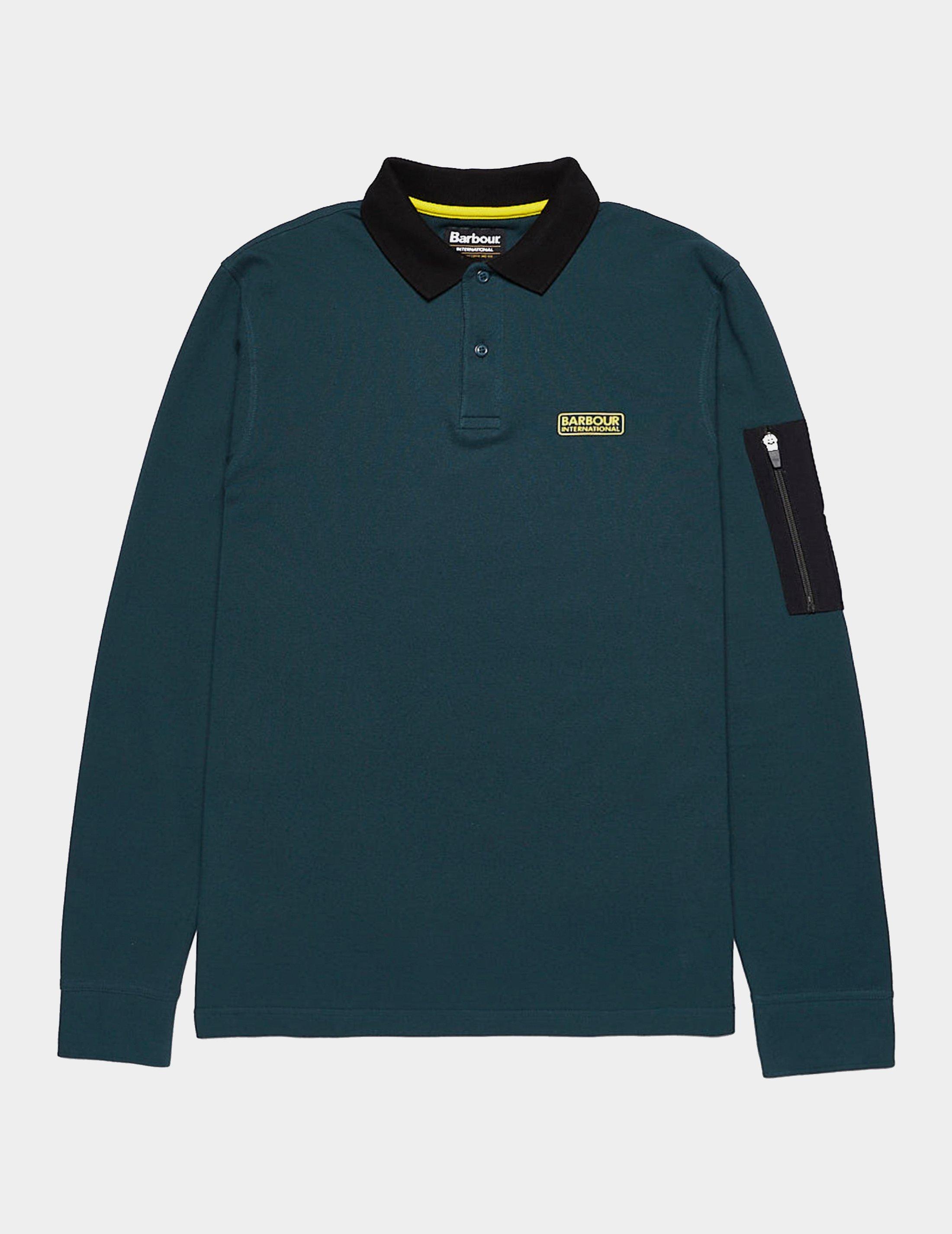 barbour long sleeve sports polo