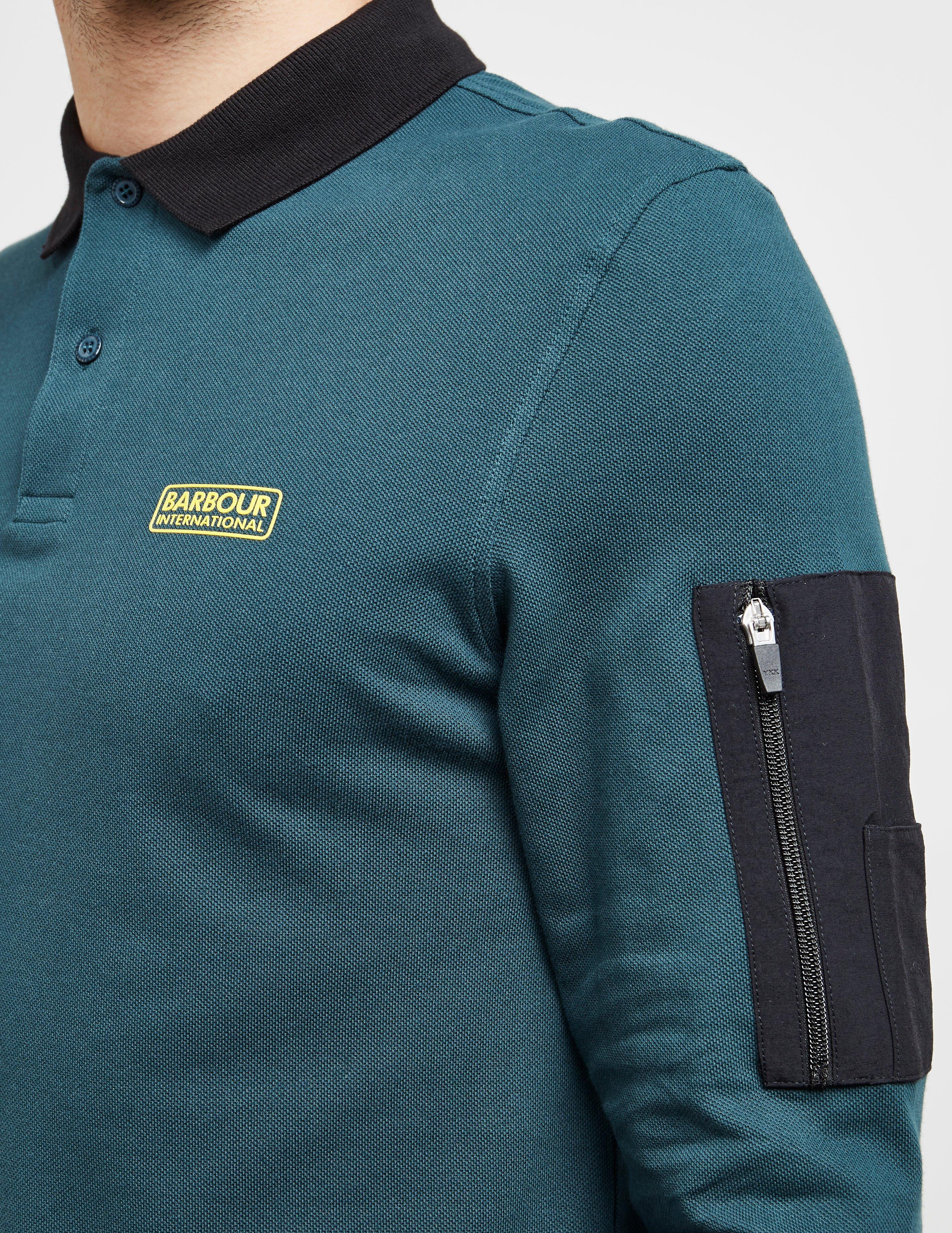 barbour international long sleeve polo shirt