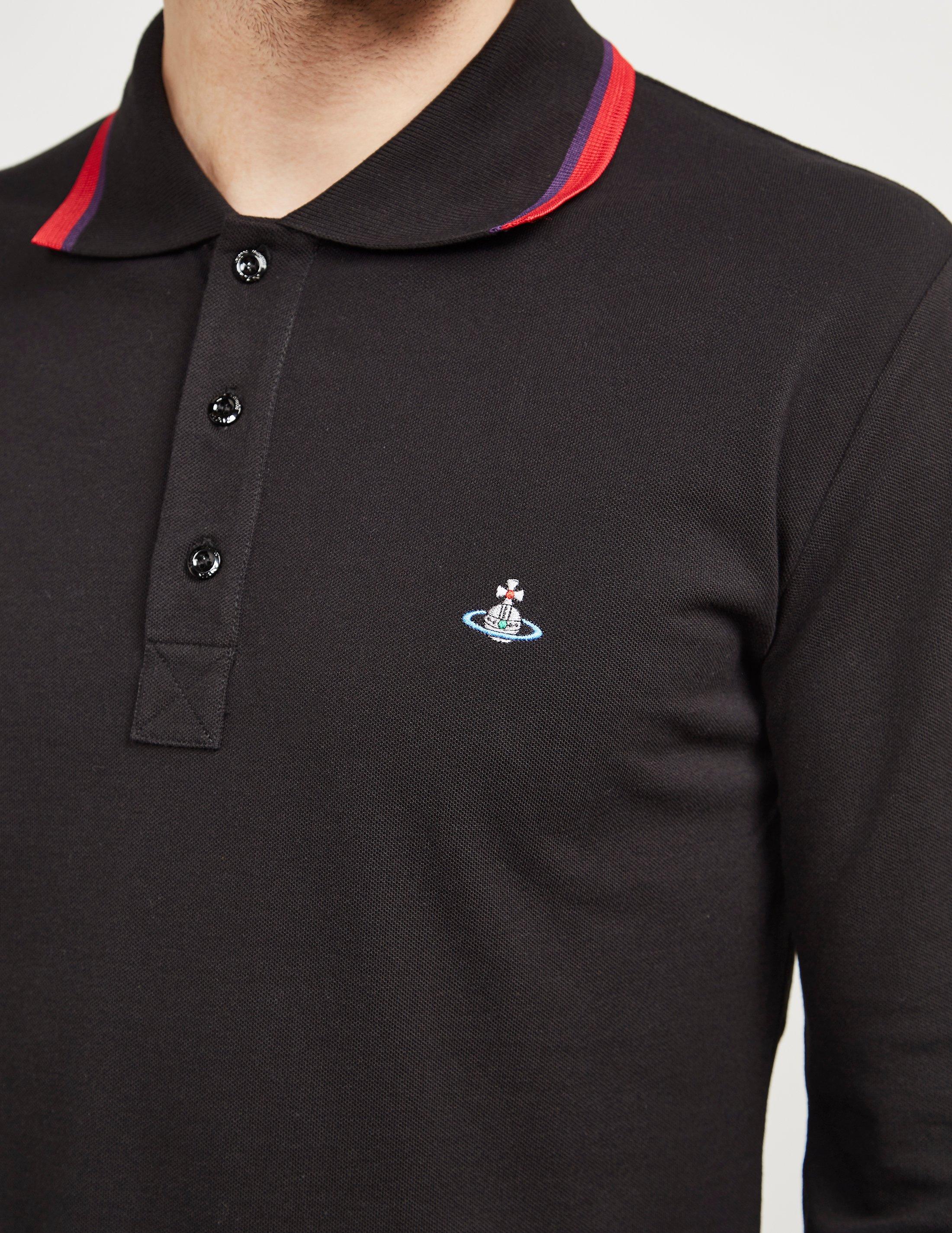 vivienne westwood black long sleeve polo