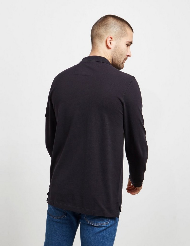 Calvin Klein Jeans Monogram Badge Long Sleeve Polo Shirt | Tessuti