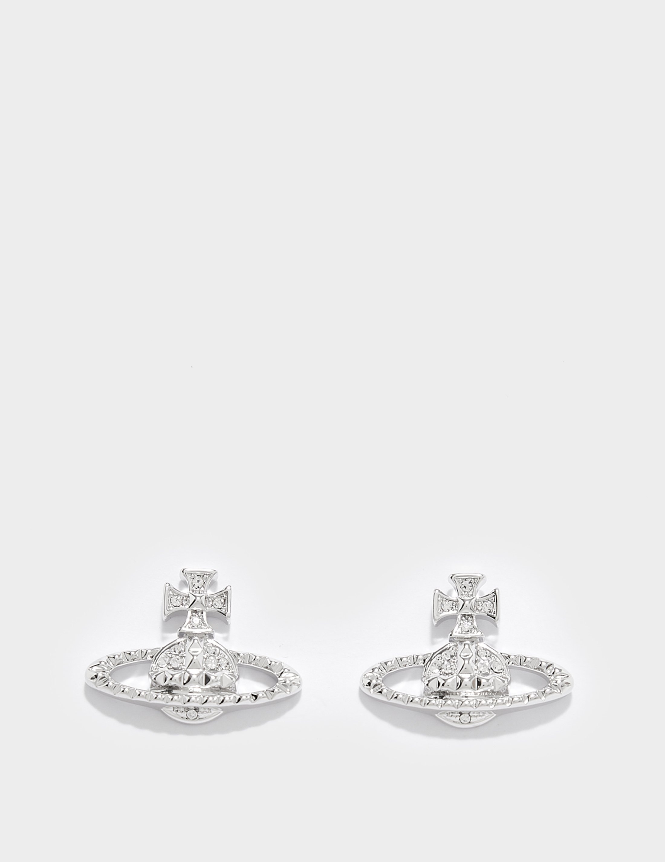 Grey Vivienne Westwood Mayfair Bas Relief Earrings | Tessuti