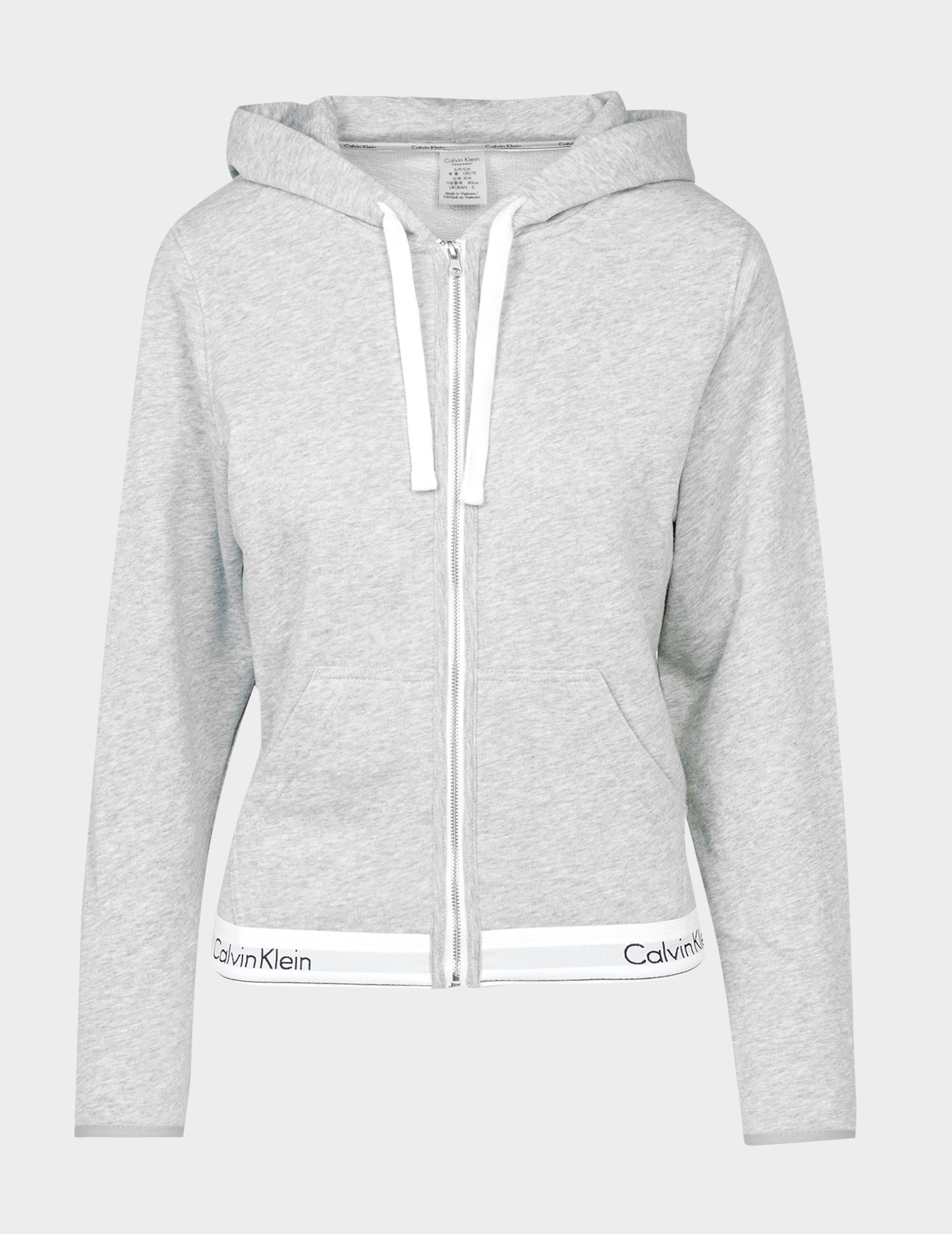 grey calvin klein zip hoodie