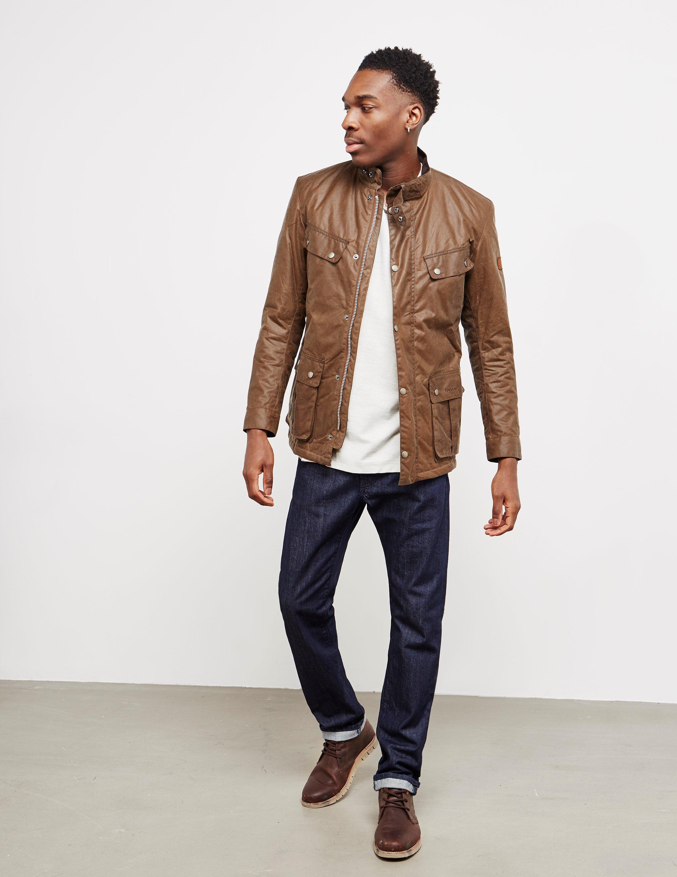 barbour duke jacket tan