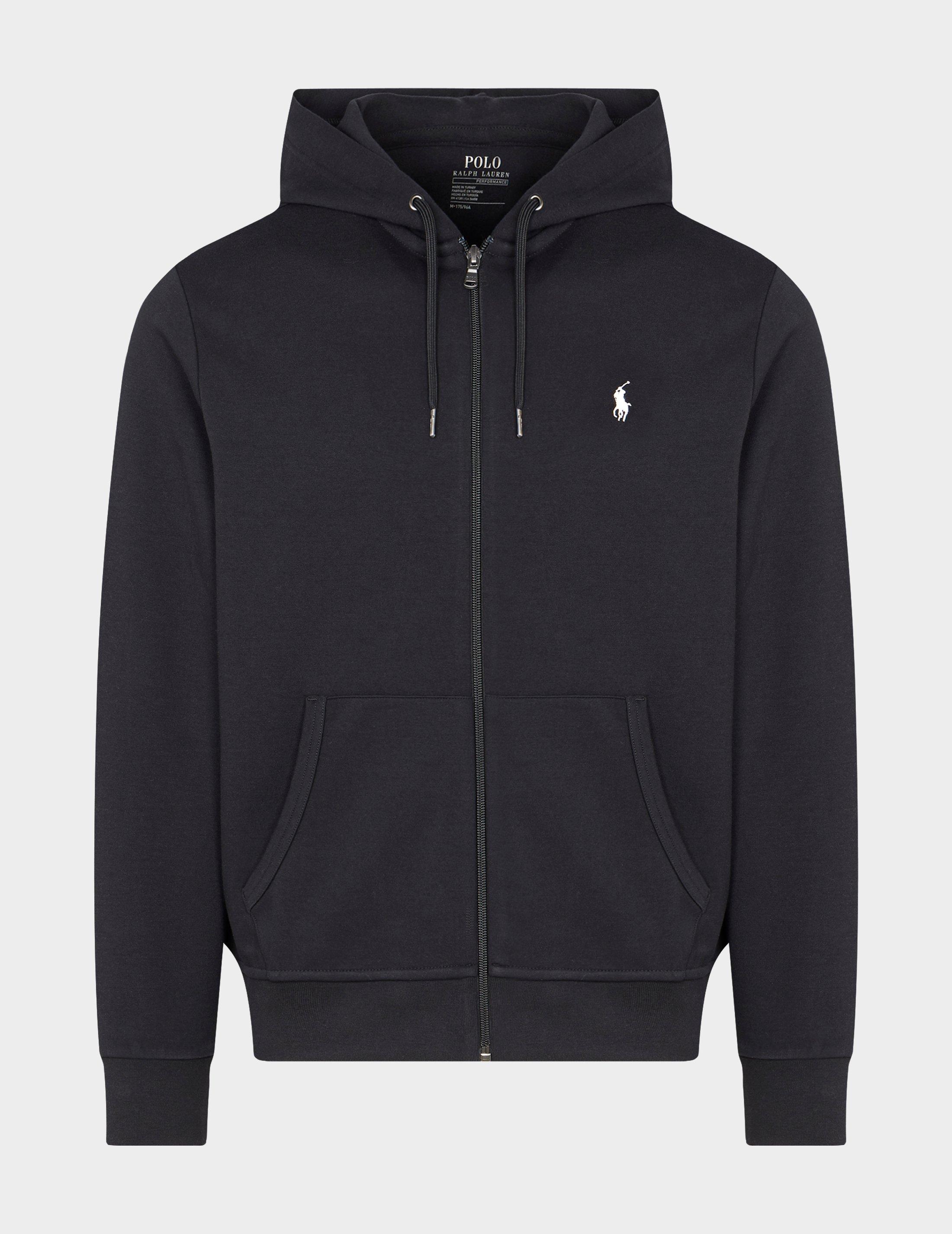 black zip up hoodie polo