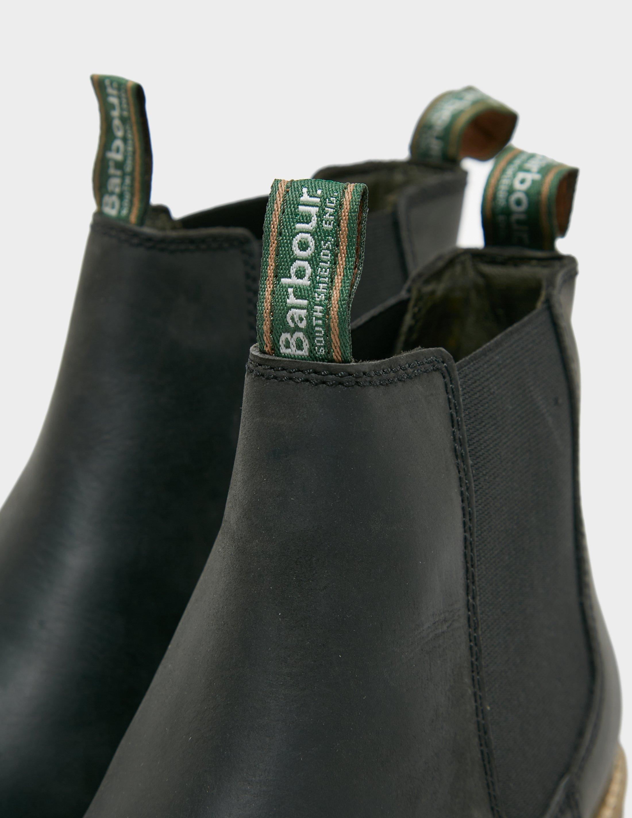 barbour farsley leather chelsea boots in black