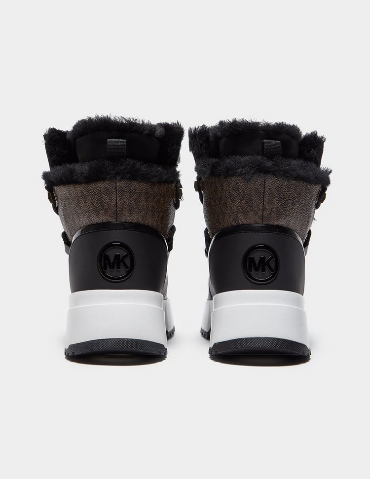 michael michael kors cassia metallic nylon and leather boot