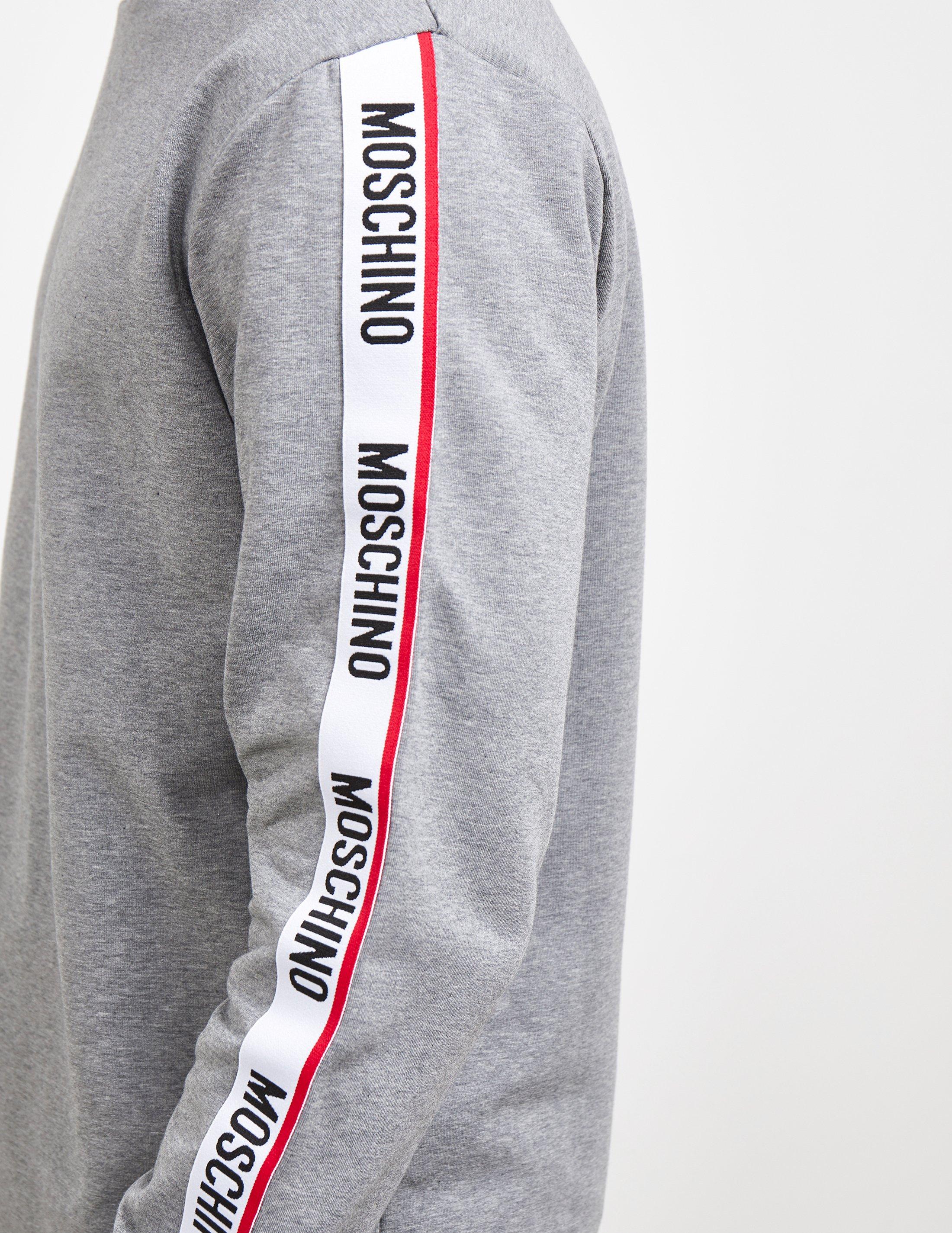 moschino tape hoodie