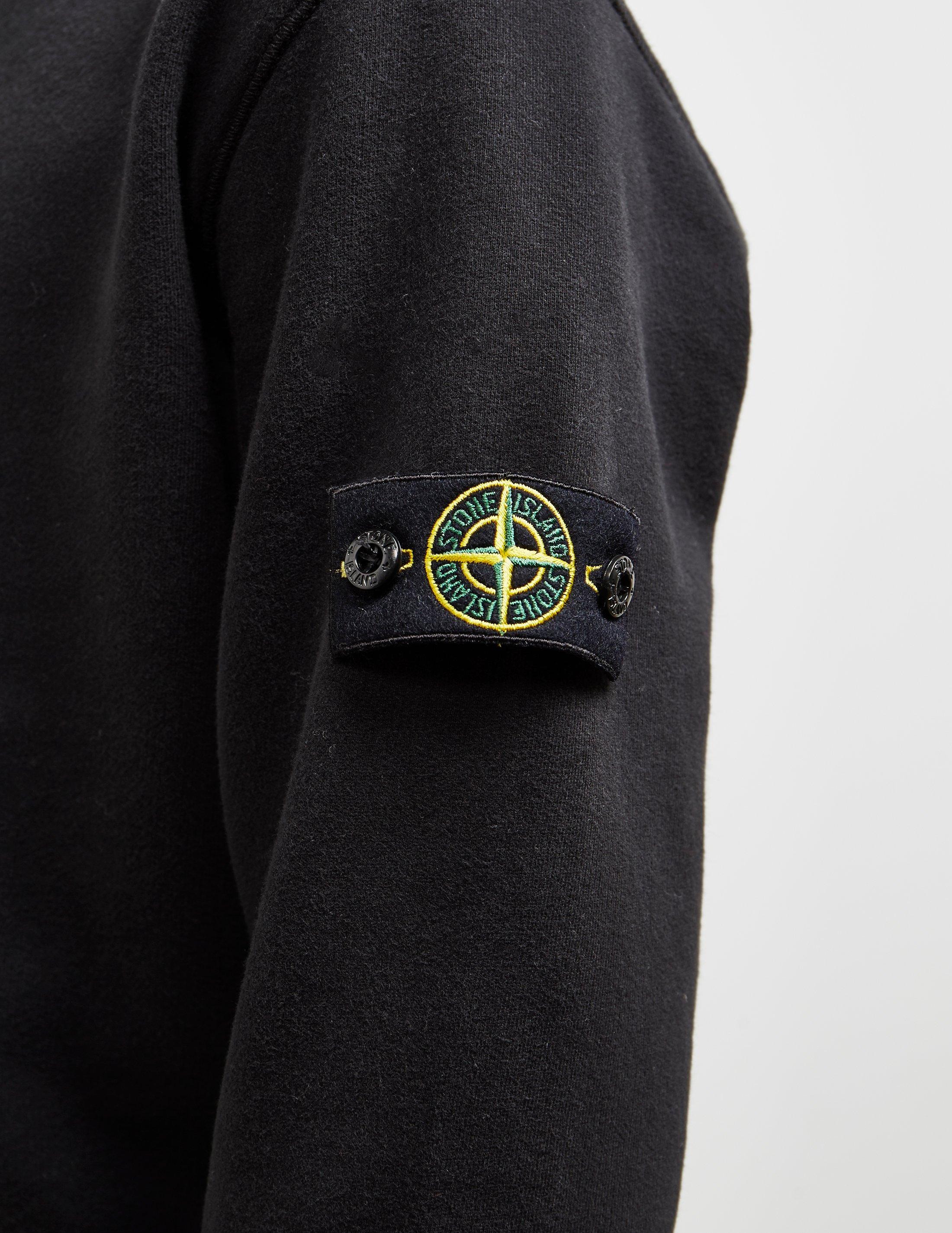 stone island badge sweatshirt