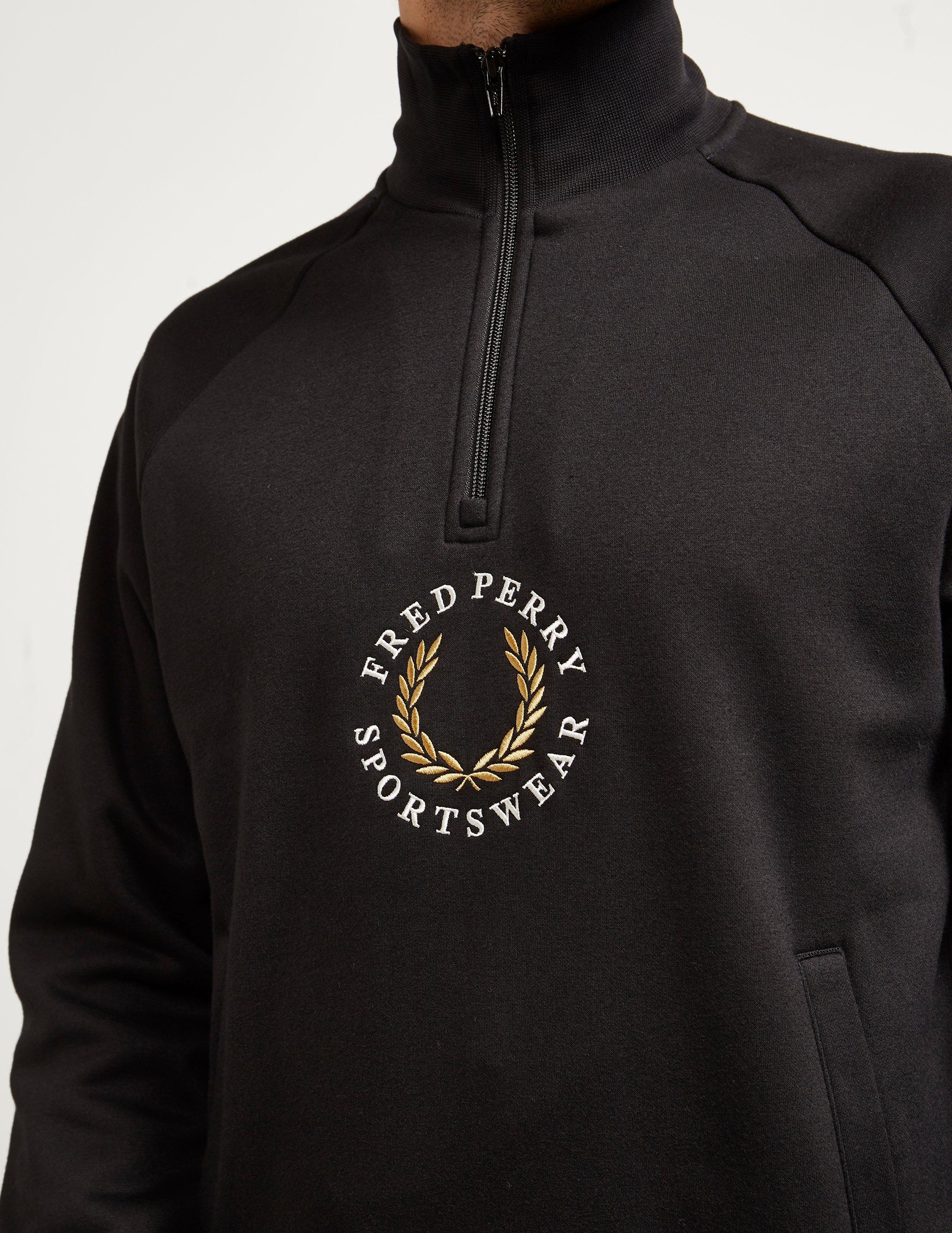 fred perry quarter zip sweatshirt