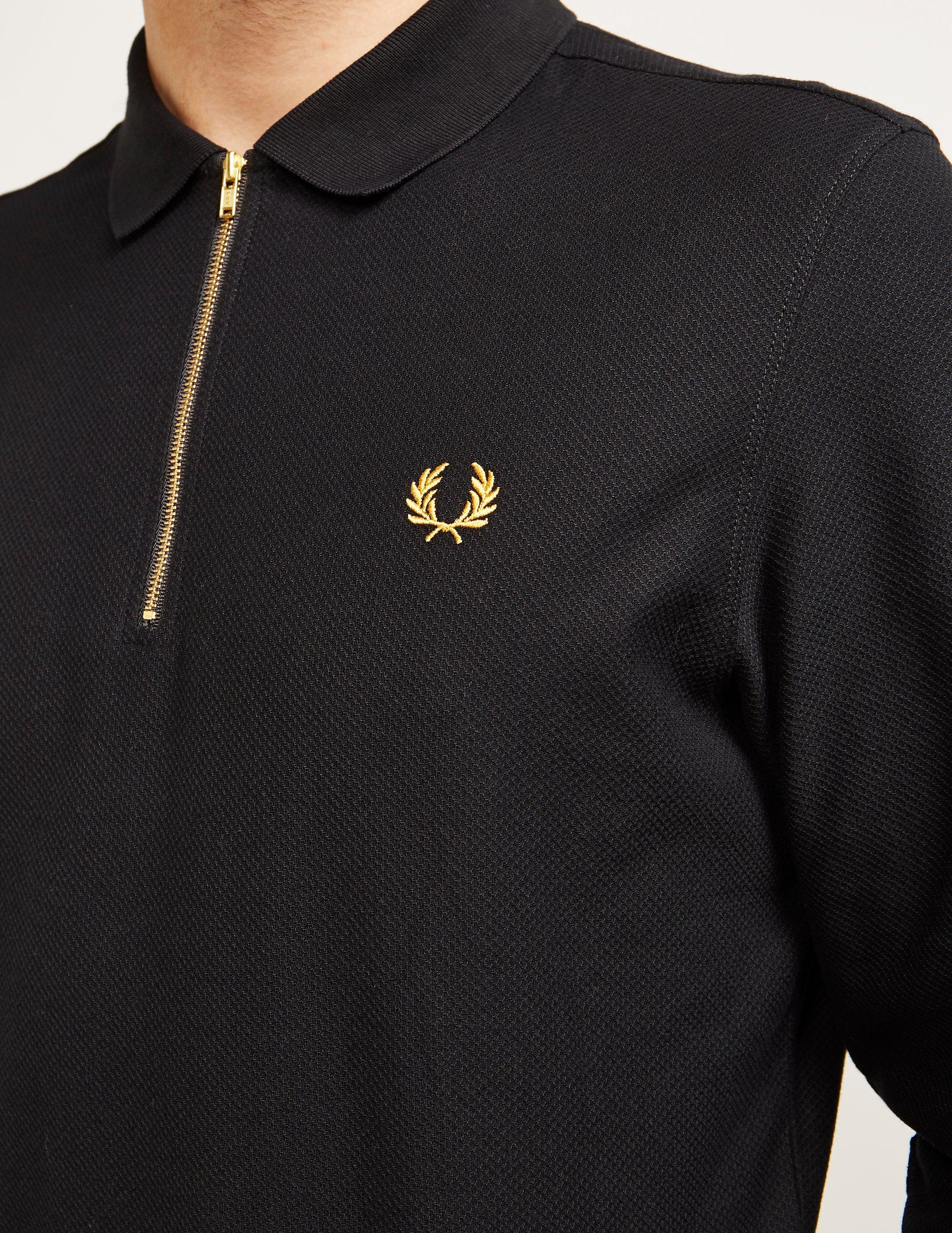long sleeve zip polo