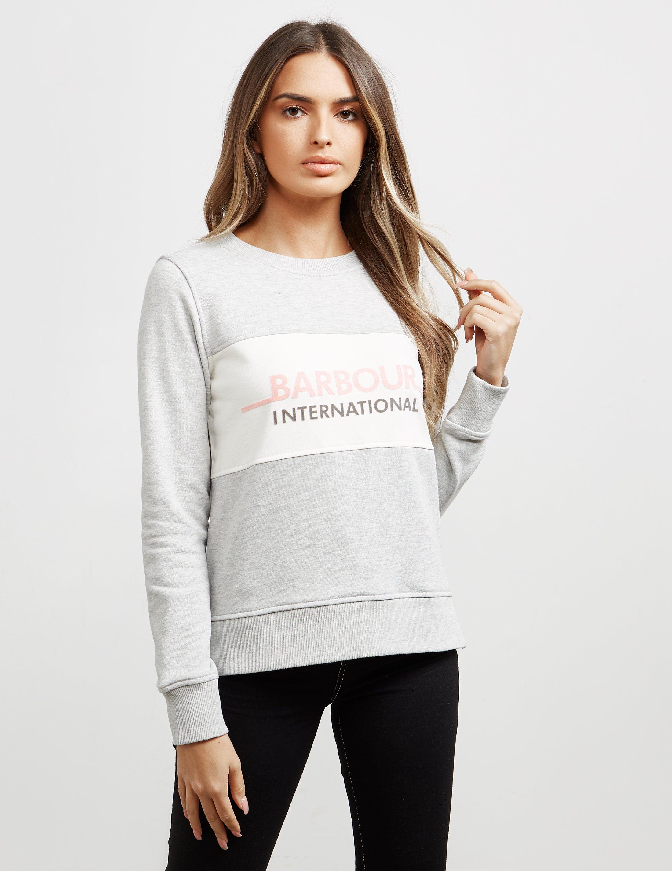 barbour international sweatshirt grey