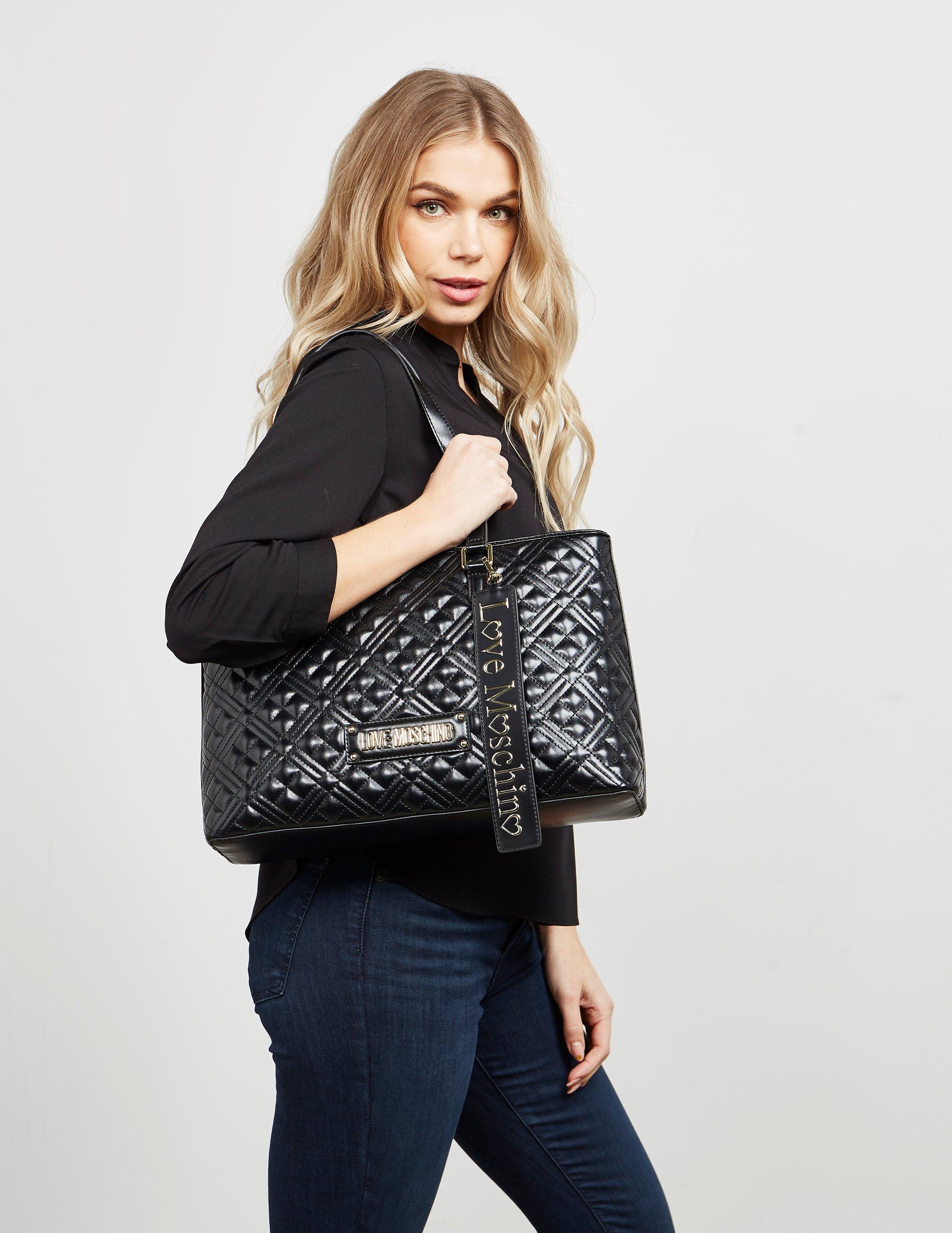 love moschino quilted shopper bag