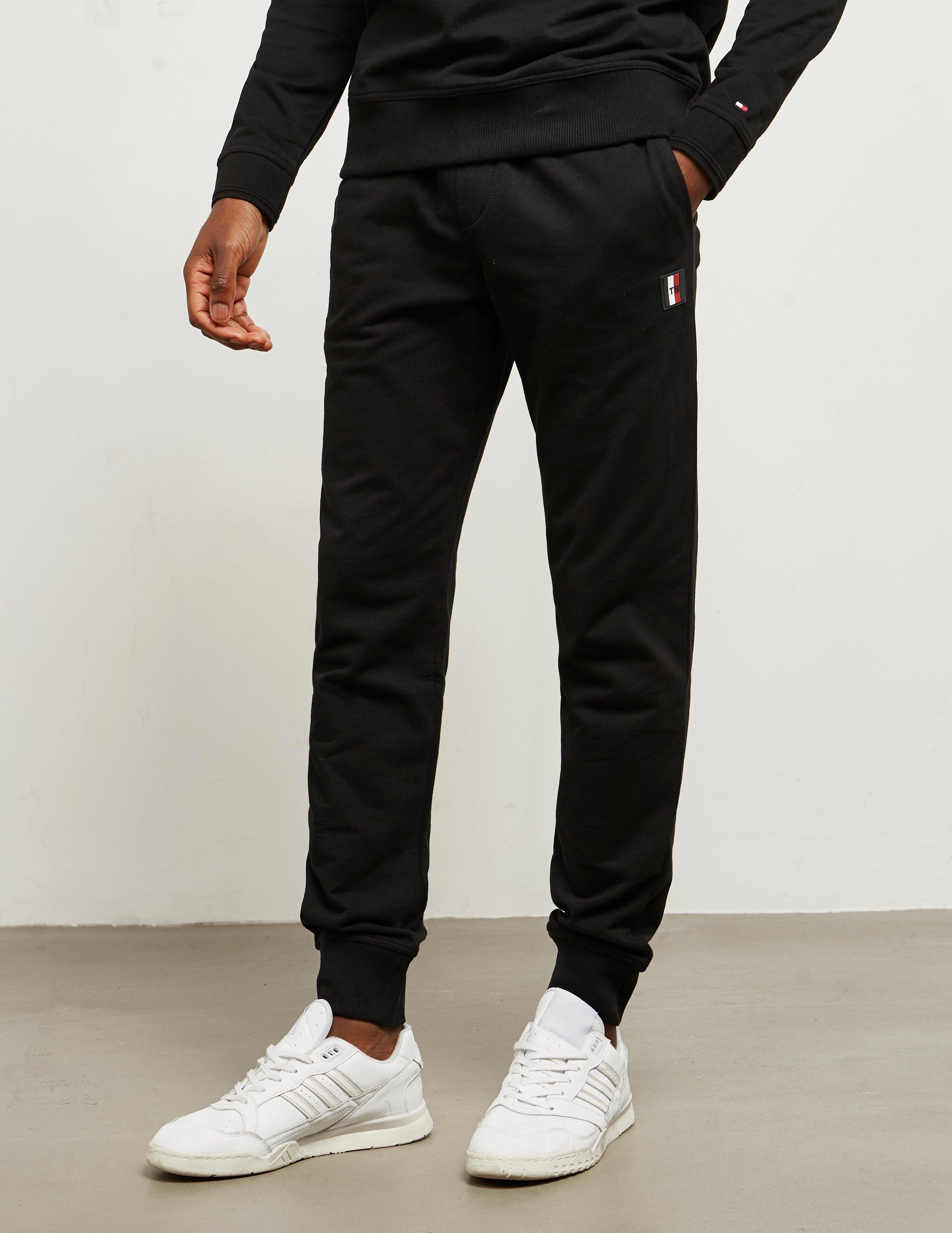 tommy hilfiger logo cuffed fleece pants