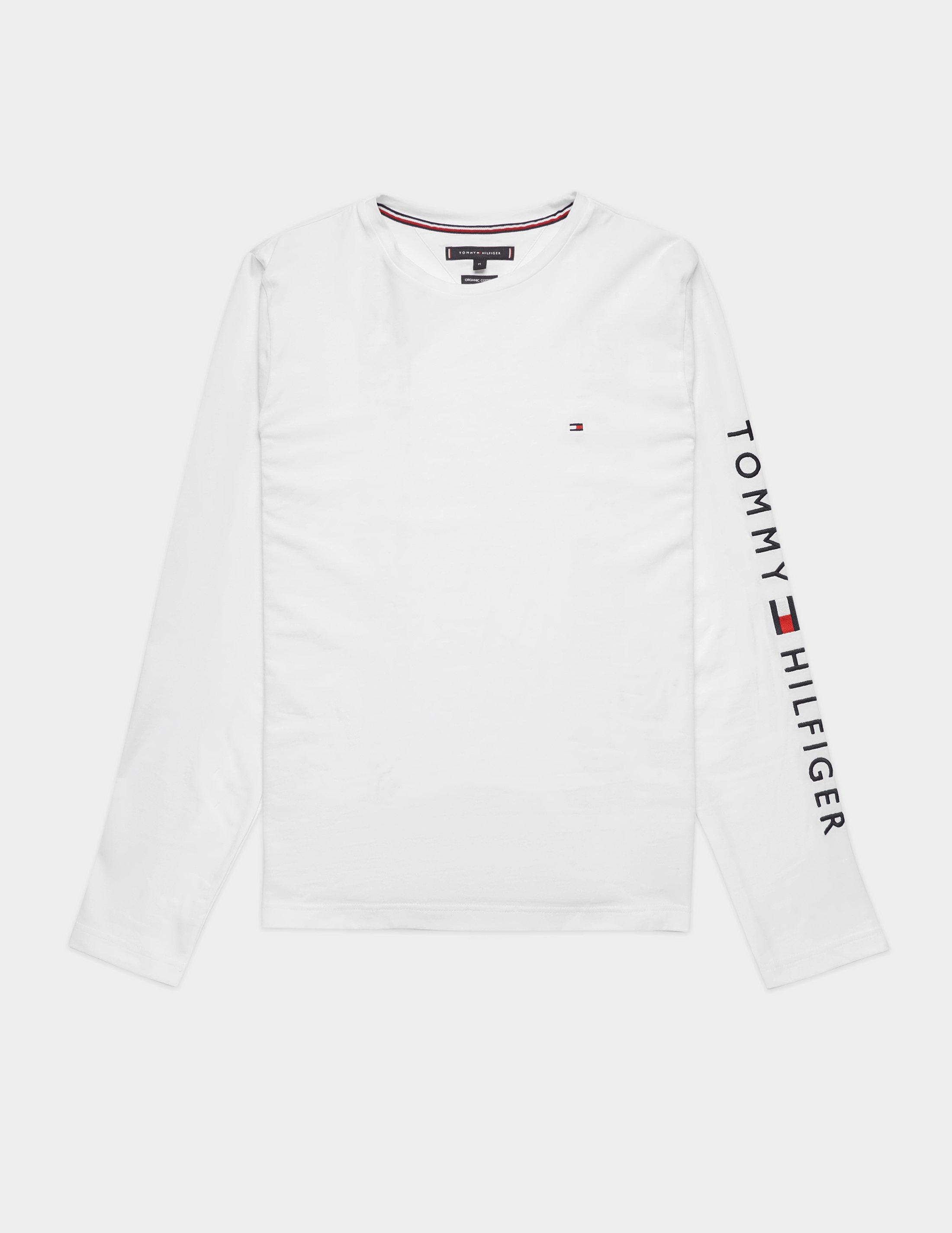 tommy hilfiger long sleeve white t shirt