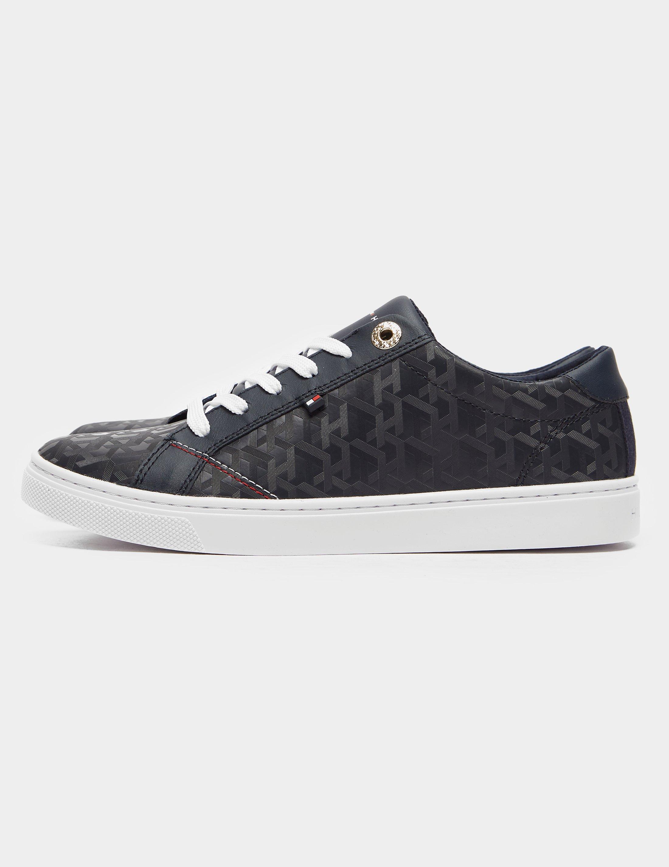 tommy hilfiger jacquard leather trainers