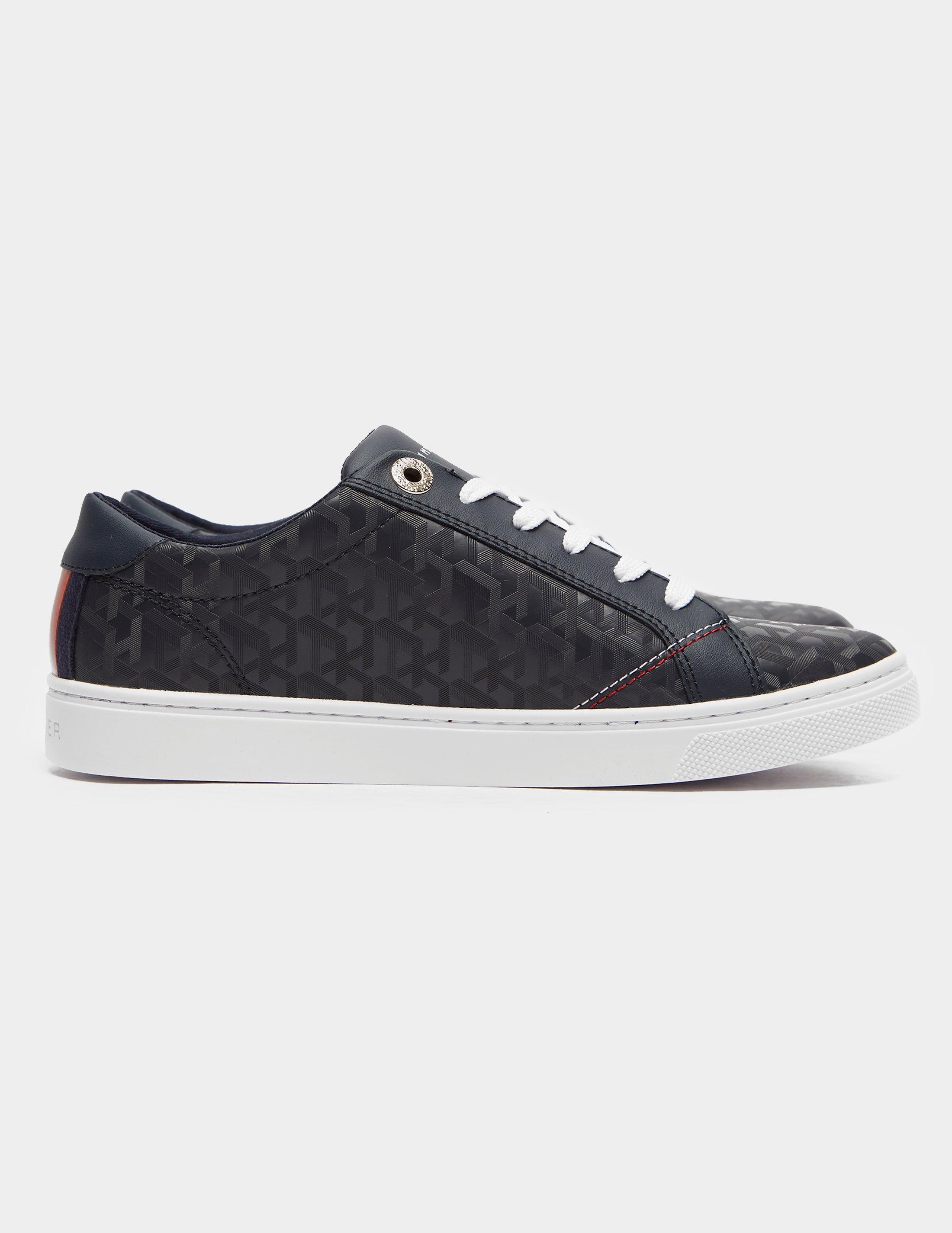 tommy hilfiger jacquard leather trainers