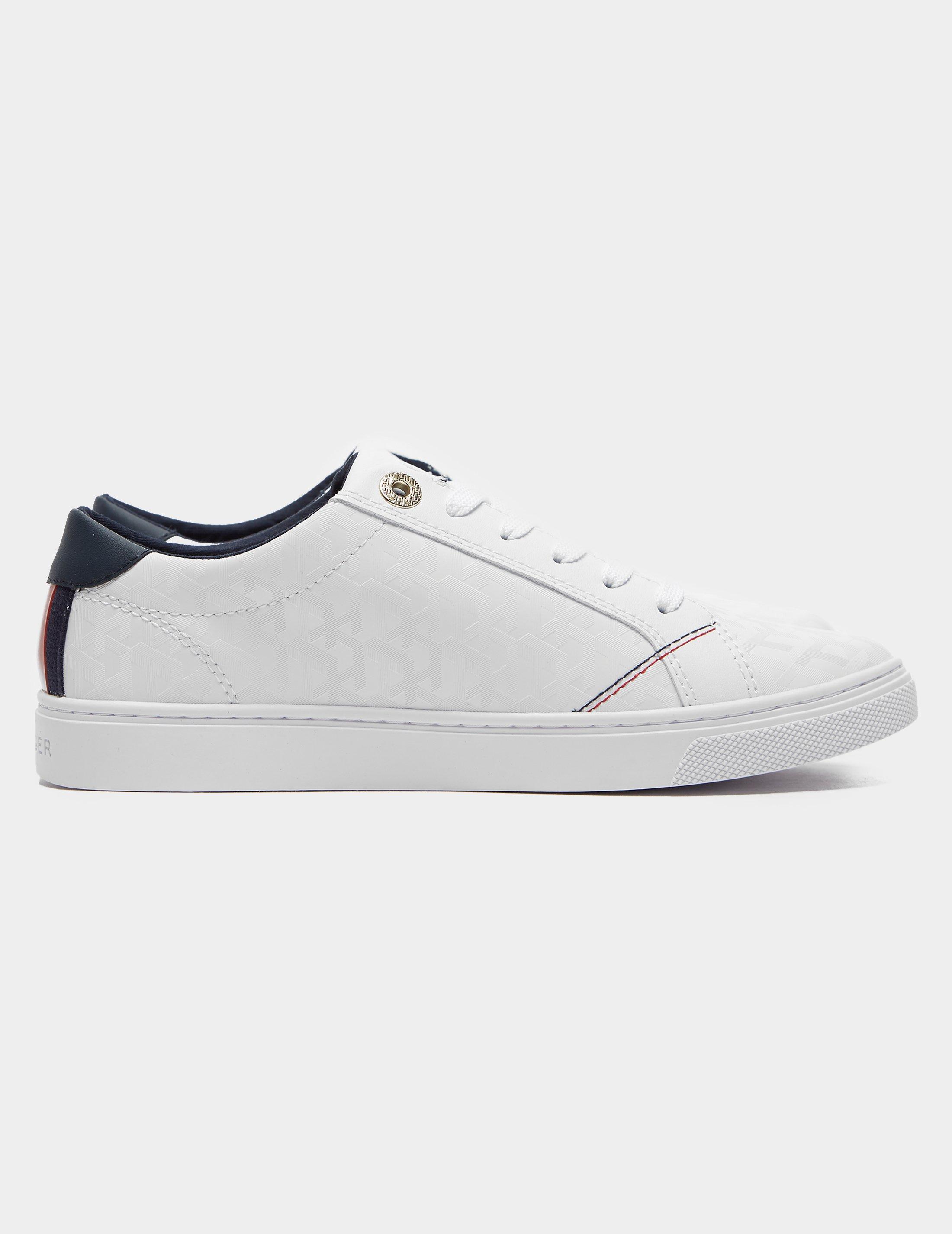 White Tommy Hilfiger Jacquard Leather 
