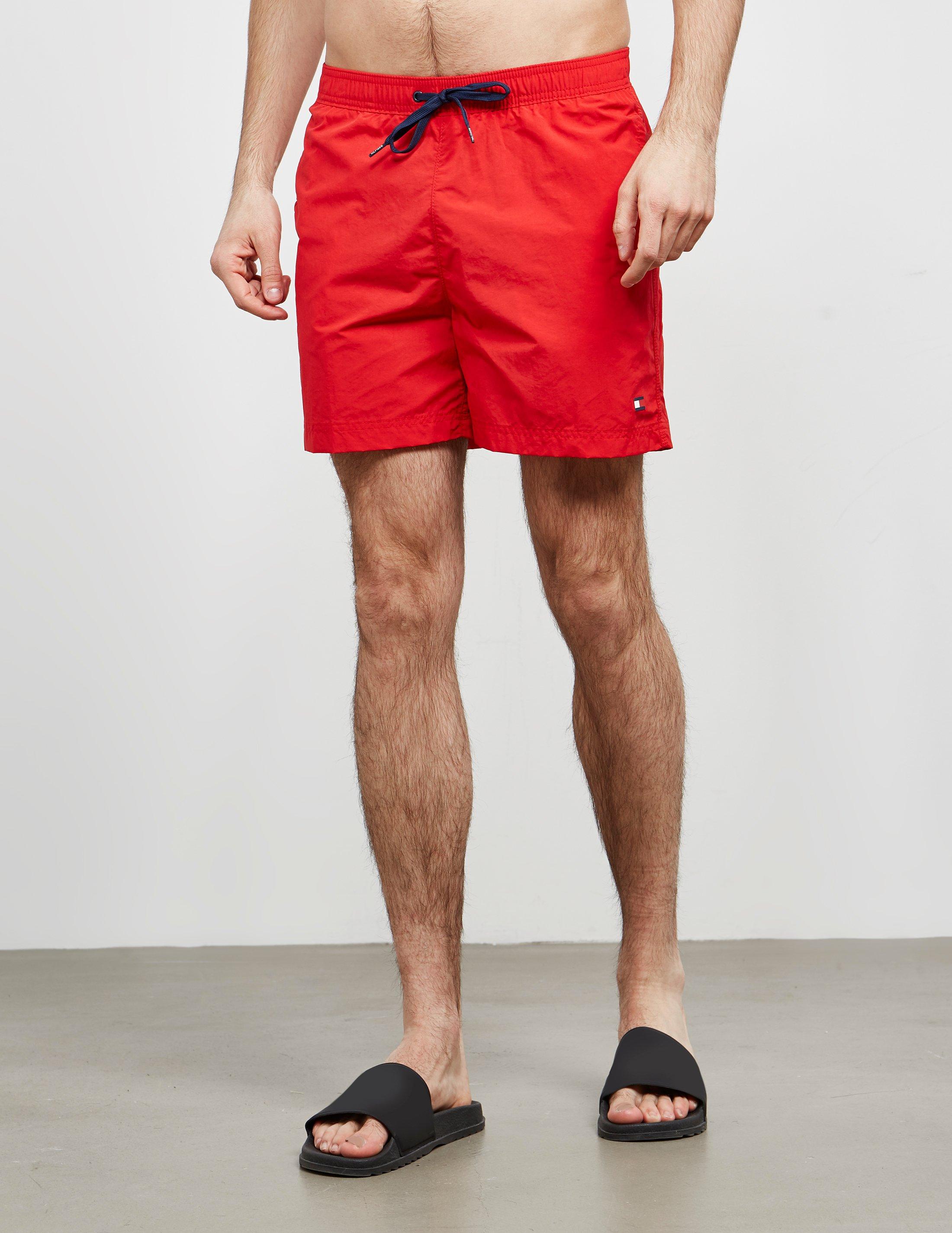 tommy hilfiger red swim shorts